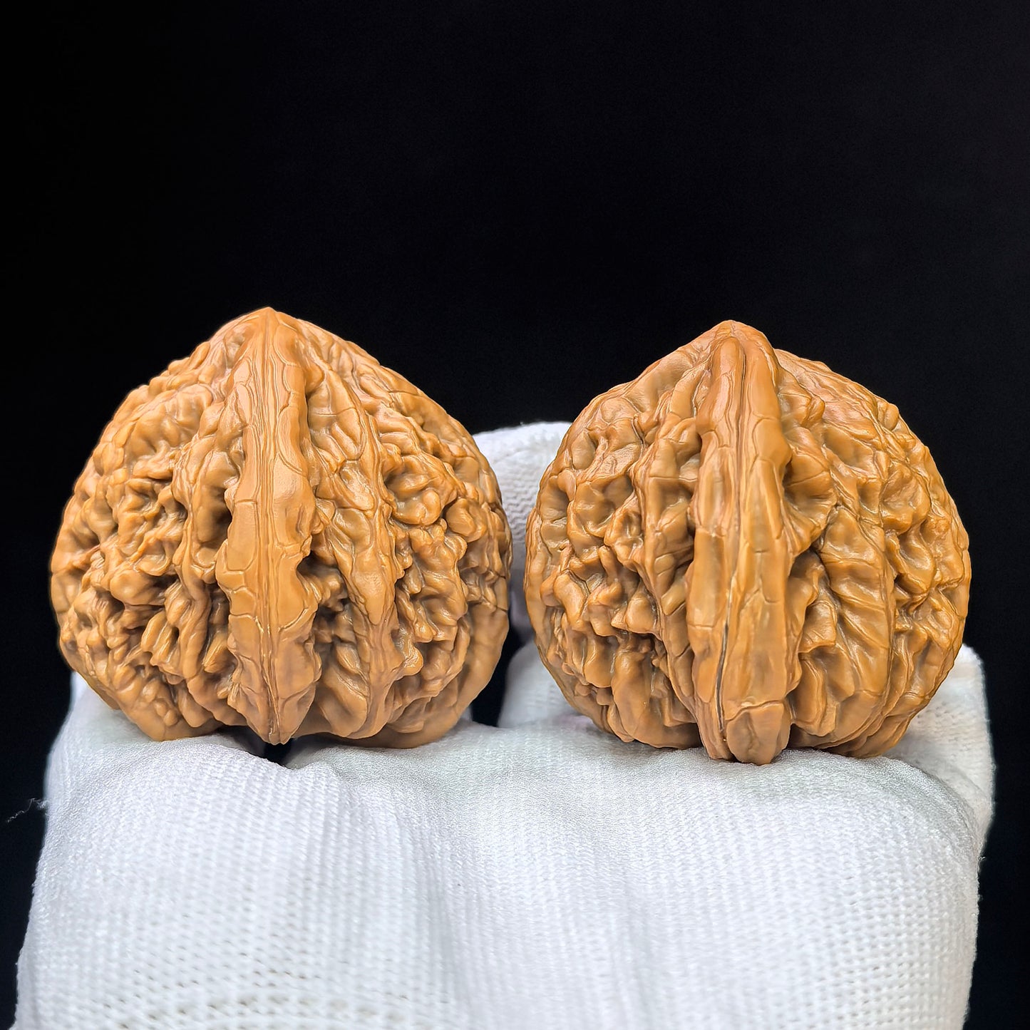 "Jixian Tiger Head King" Jixian Hutouwang JSHTW-SY1F1 Low-Profile Wenwan Walnuts Pair | 43.0mm x 45.0mm | JSHTW-SY1F1