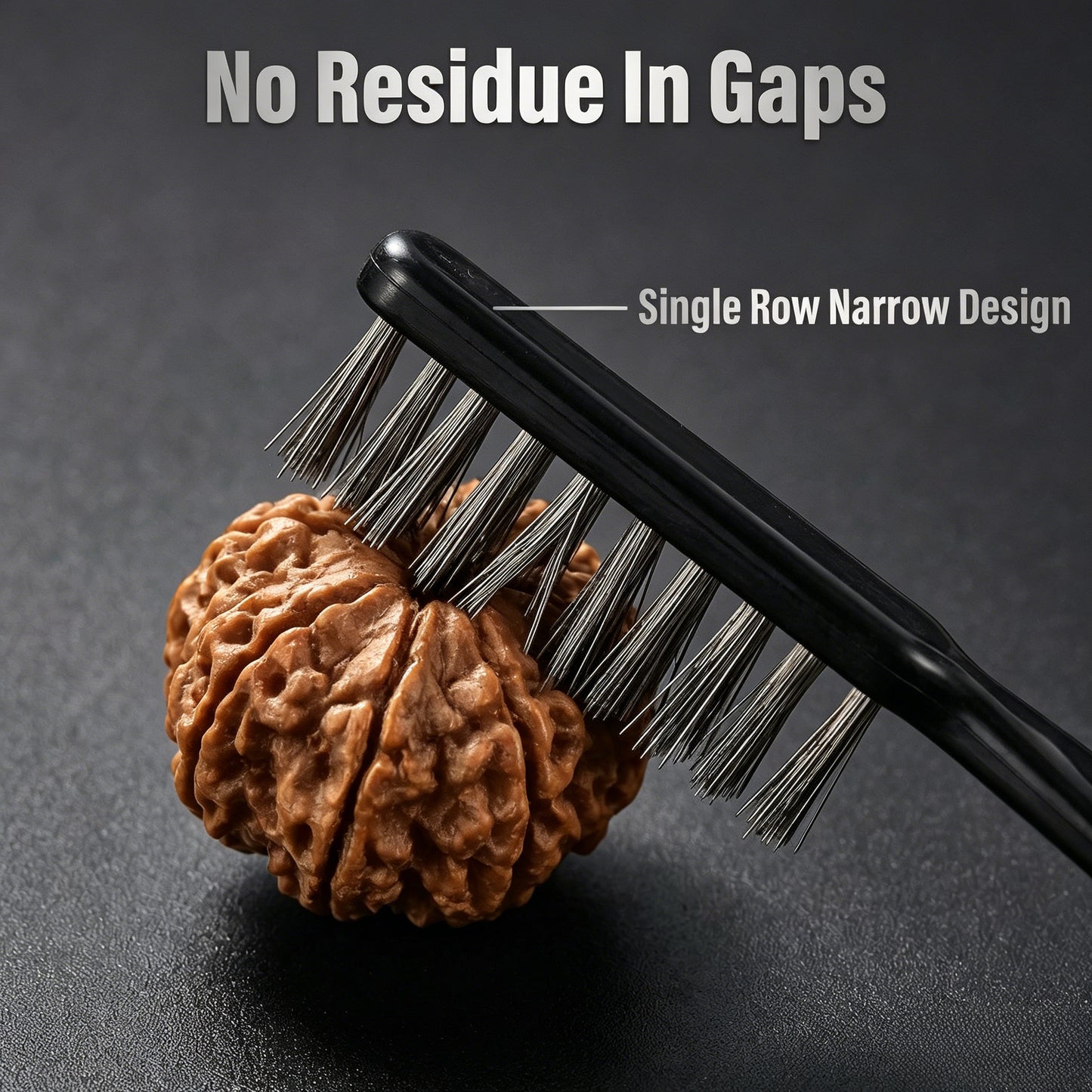 Professional Wenwan Walnut Wire Brush Set | Soft 304 Steel Polishing Brush & Single-Row Hard Steel Cleaning Brush