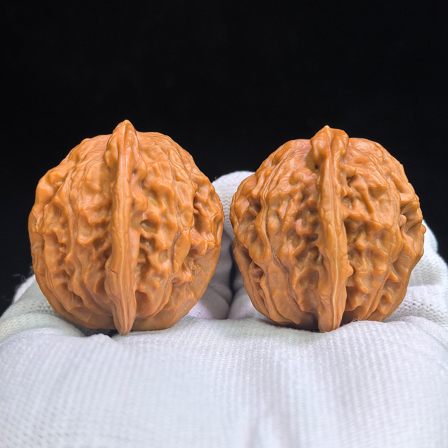 "Big Red Robe" Dahongpao DHP-17D7 Low-Profile Wenwan Walnuts Pair | 39.0mm x 39.0mm | DHP-17D7