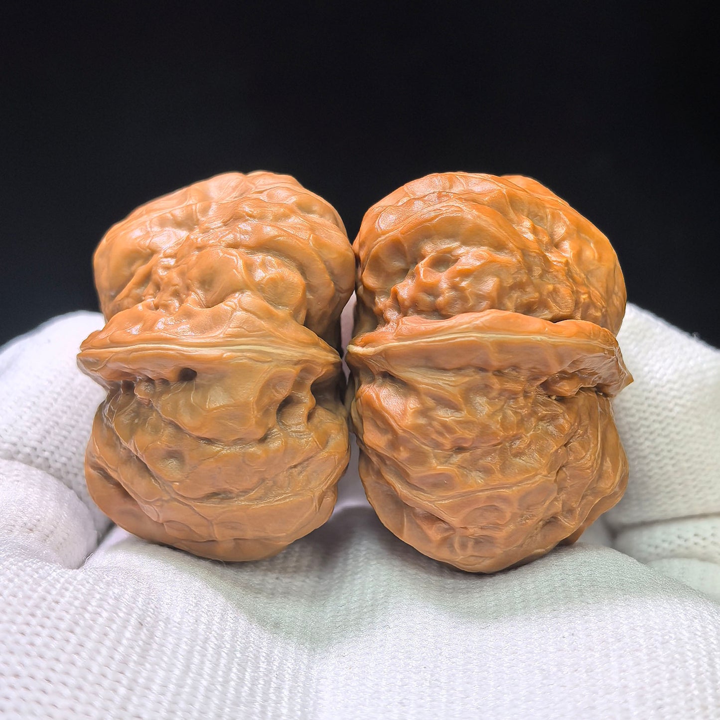 "Toad Head Smooth Sailing" Hamatou Yifan Wenwan Walnuts Pair | 37.0mm x 40.0mm | HMTYF-CG203E