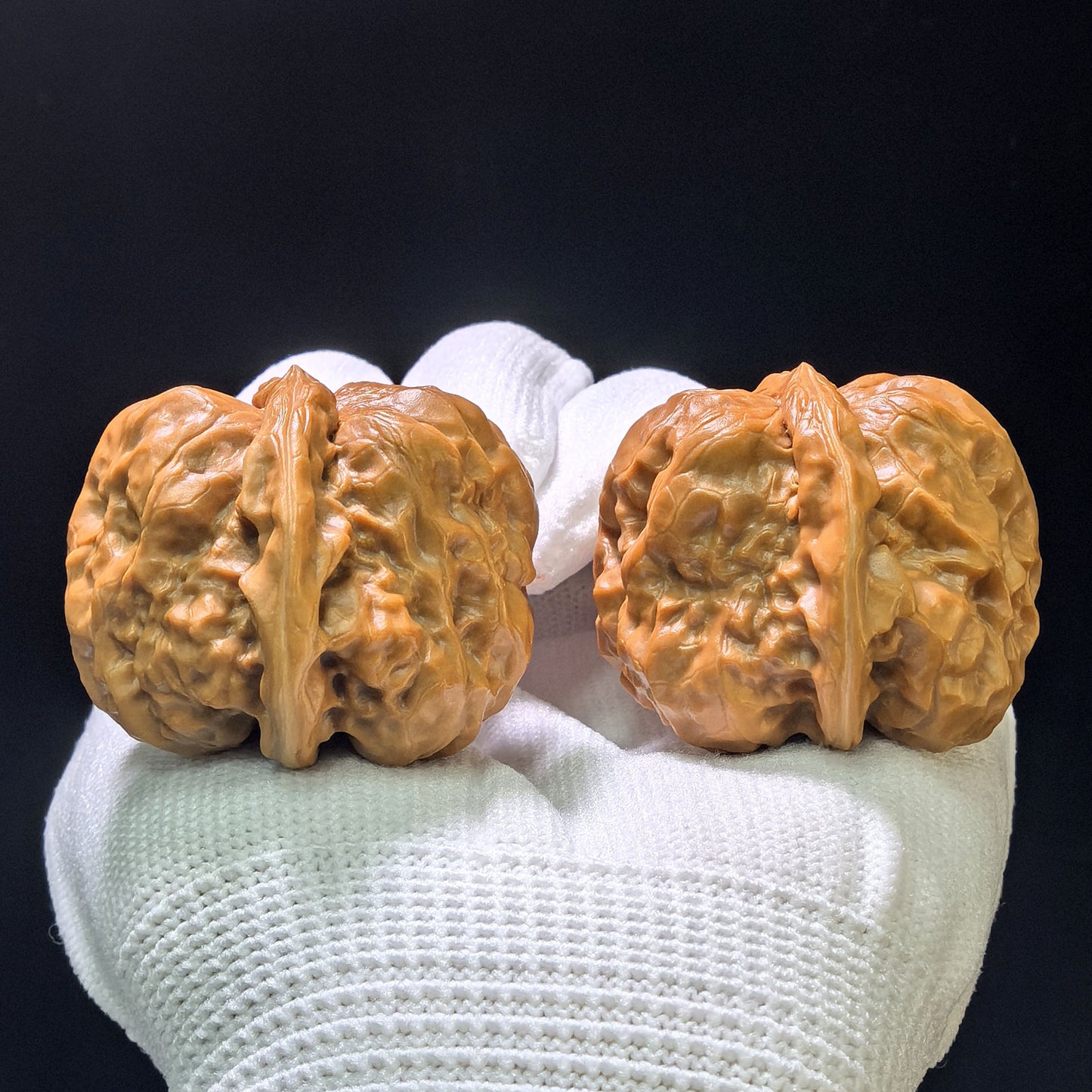 "Toad Head" Hamatou Wenwan Walnuts (Pair) | 38.0mm x 38.0mm | Stock ID: W-1107