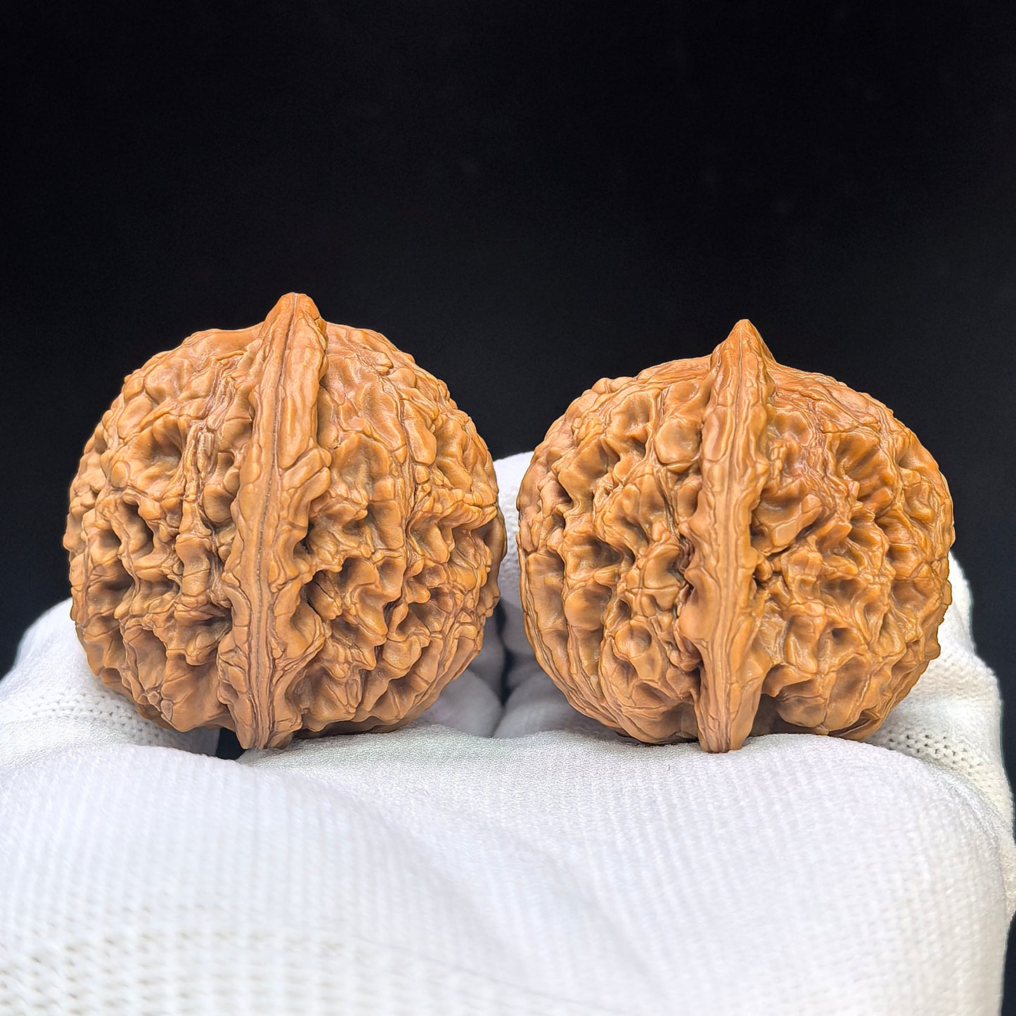 "Water Dragon Texture" Shuilongwen SLW-1501C Low-Profile Wenwan Walnuts Pair | 40.0mm x 41.0mm | SLW-1501C