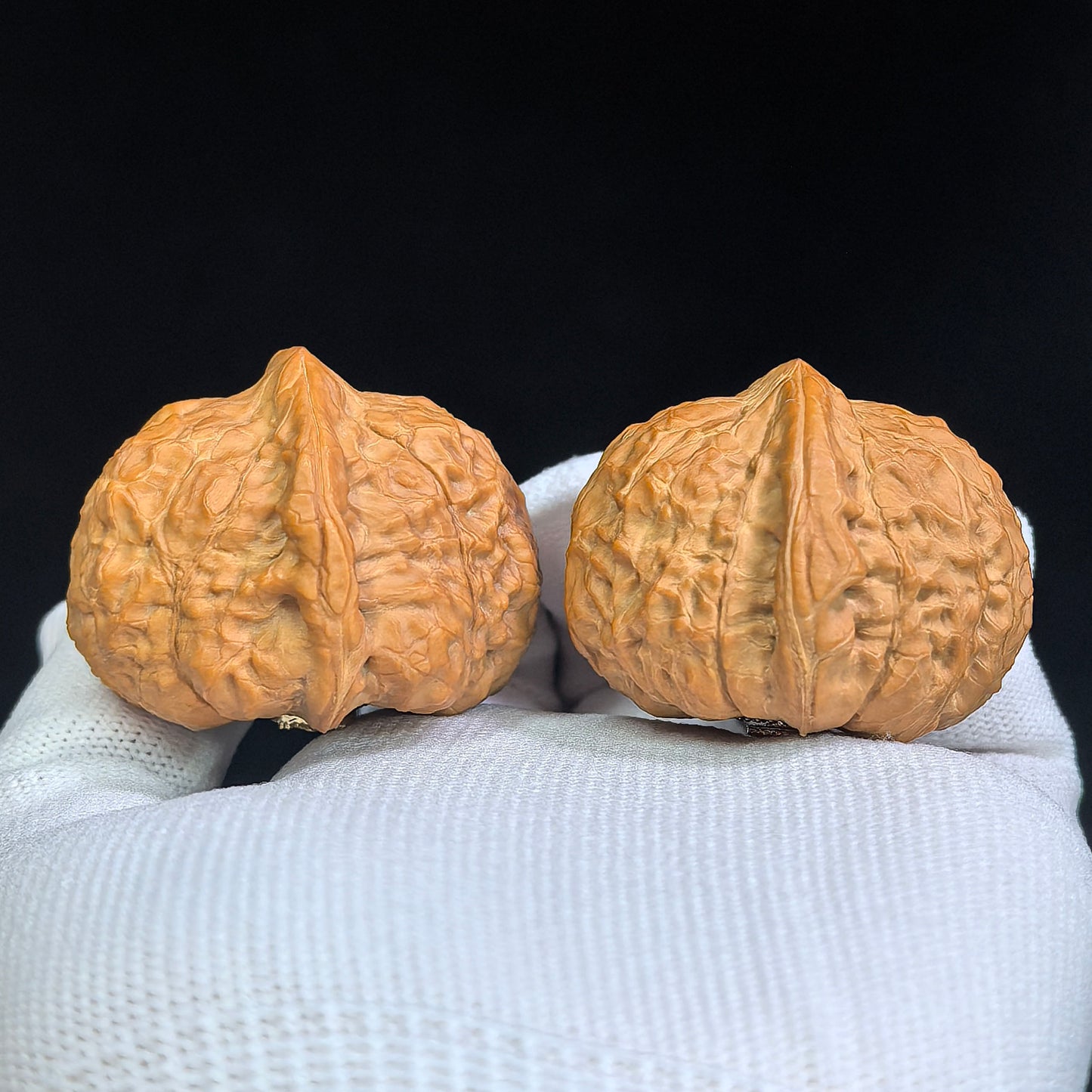 "Inlaid Dragon Head Pumpkin Pier" (Nanguadun Xiangqian Longshou) Scholar Walnuts Pair | 42.0mm x 41.0mm Near-Isometric Low Profile | S-Grade Artisan Masterpiece | Stock ID: NGDXQ-SY1I7