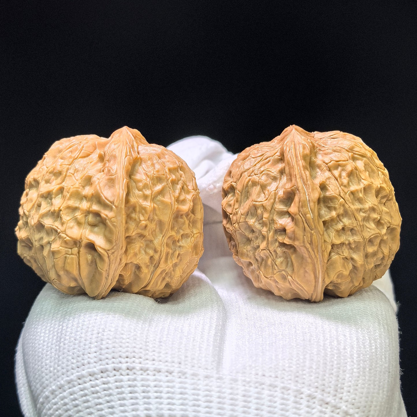 "Pumpkin Dun" Nanguadun NGD-1108 Low-Profile Wenwan Walnuts Pair | 47.0mm x 46.0mm | NGD-1108