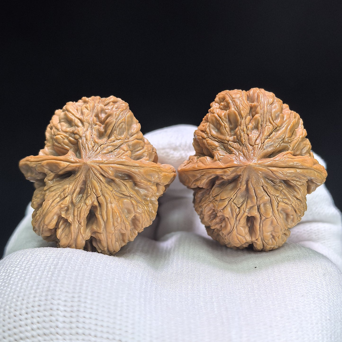 "North China General Shoulder" Huabei Jiangjunbang Wenwan Walnuts (Pair) | 39.0mm x 40.0mm | Stock ID: HBJJB-1107