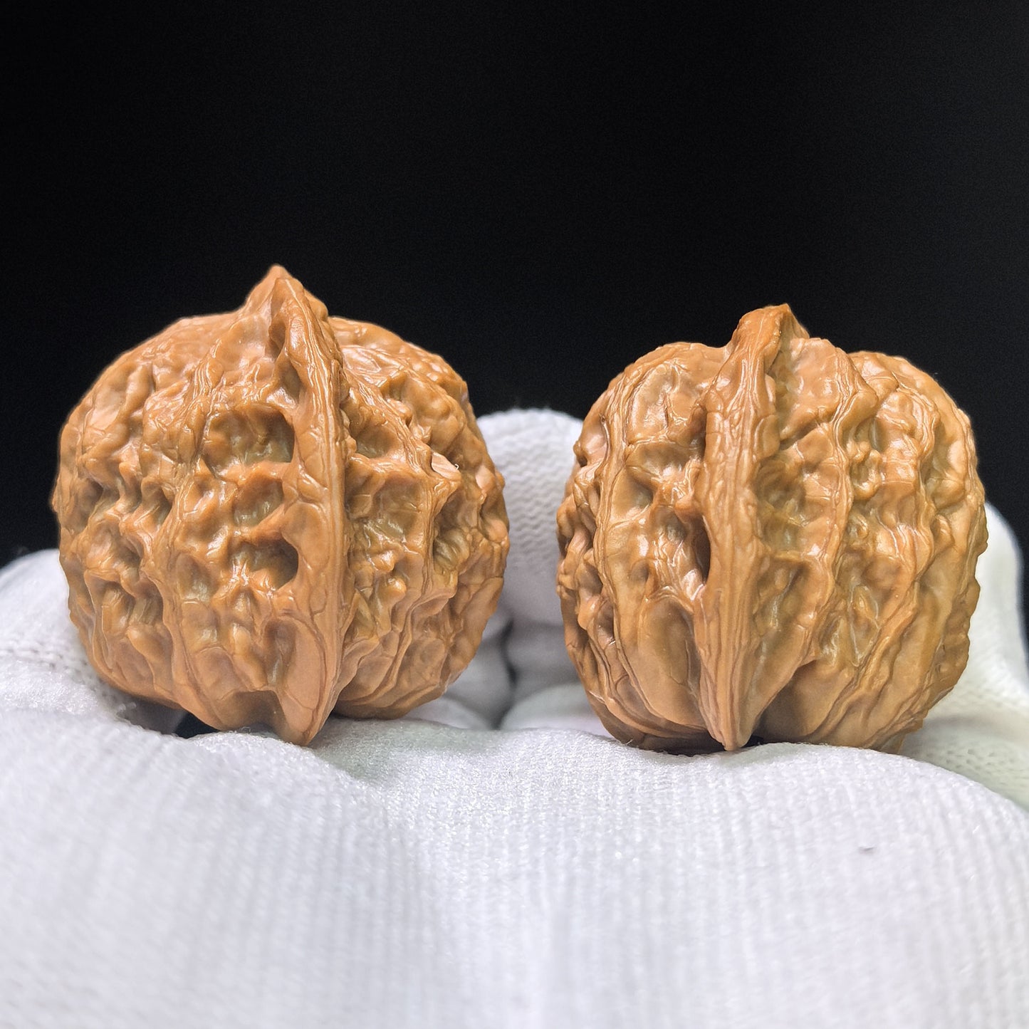 "Shaanxi Official Hat" Shaanxi Guanmao Wenwan Walnuts Pair | 43.0mm x 35.0mm | SXGM-01SY