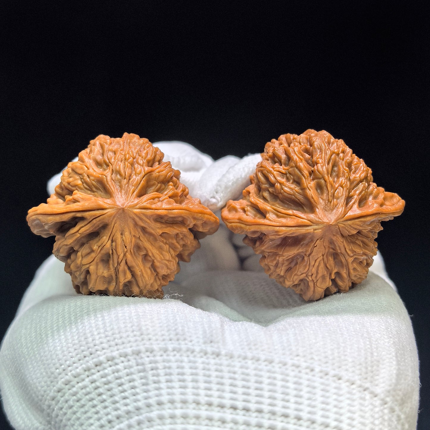"Misty Soul Mountain" Wuling Shan WLS-1602 Low-Profile Wenwan Walnuts Pair | 39.0mm x 36.0mm | WLS-1602