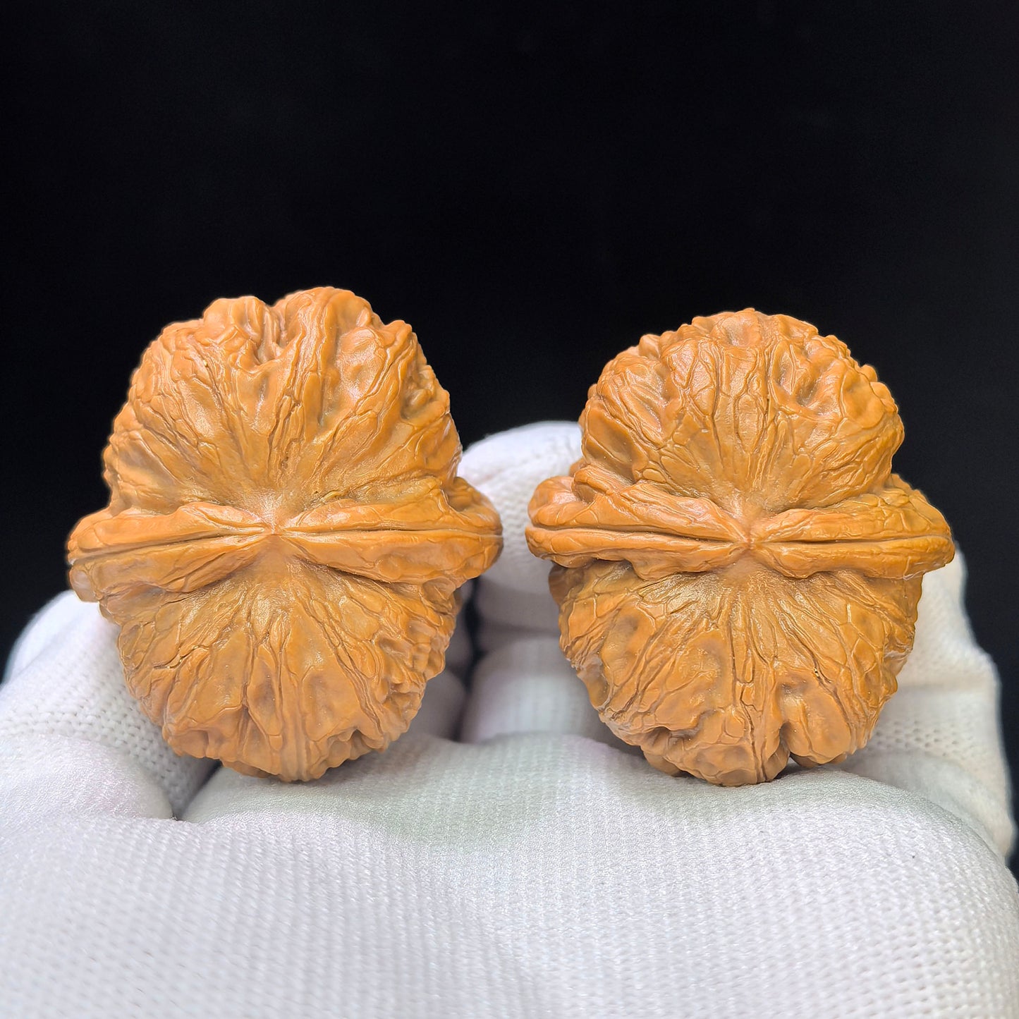 "Gold Ingot" (Yuan Bao) Scholar Walnuts Pair | 38.0mm x 42.0mm | Deep-Belly Low-Profile Stance | Stock ID: YB-SY1C8