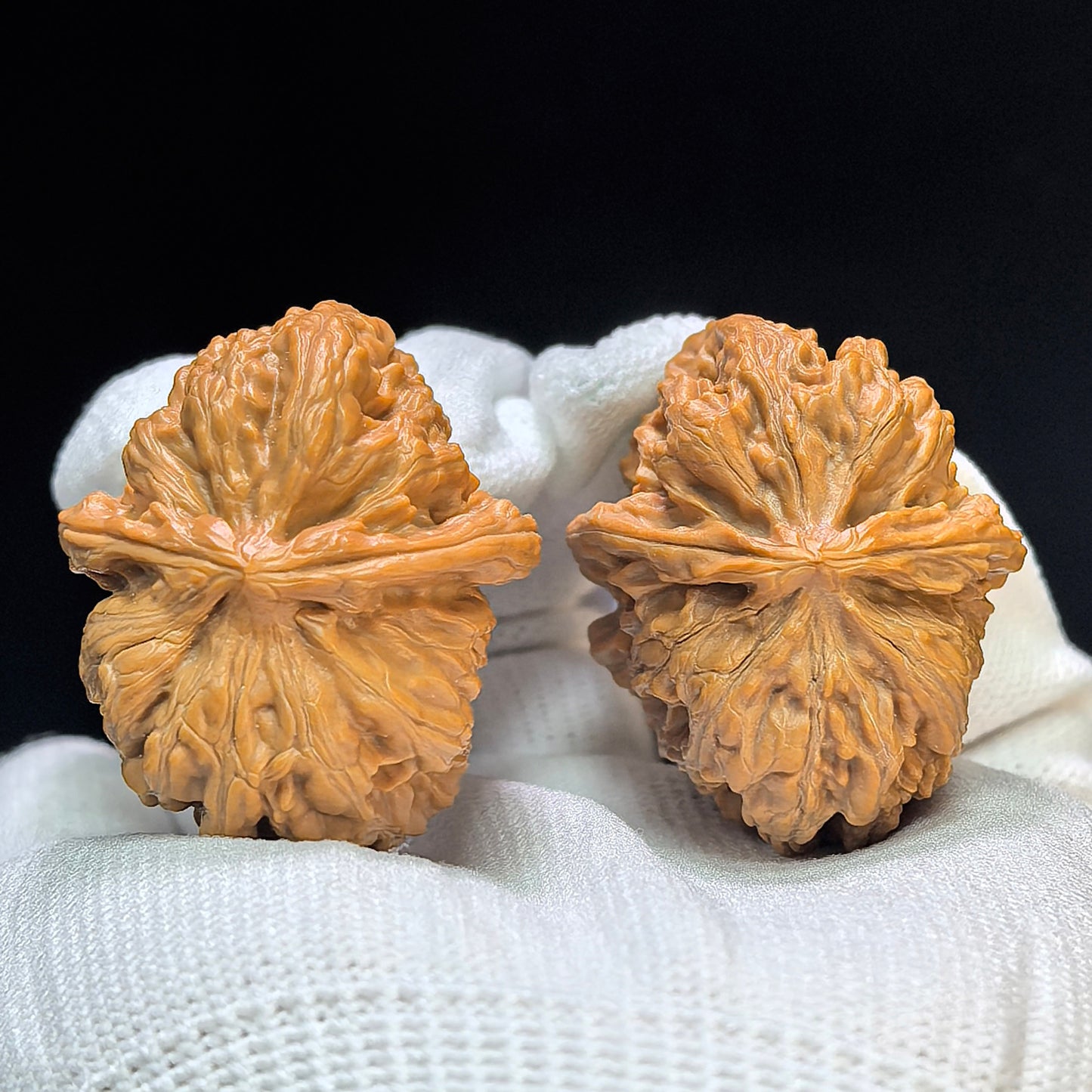 "Pinggu Square / Block" Pinggu Fangkuai PGFK-1502C Low-Profile Wenwan Walnuts Pair | 33.0mm x 39.0mm | PGFK-1502C