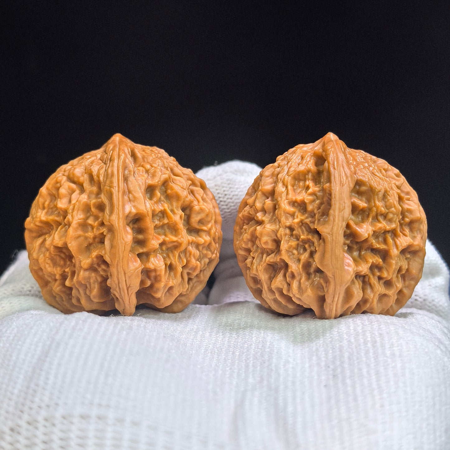 "Taihang Coarse Vein" Taihang Cujin DXCJ-17A4C Low-Profile Wenwan Walnuts Pair | 39.0mm x 39.0mm | DXCJ-17A4C
