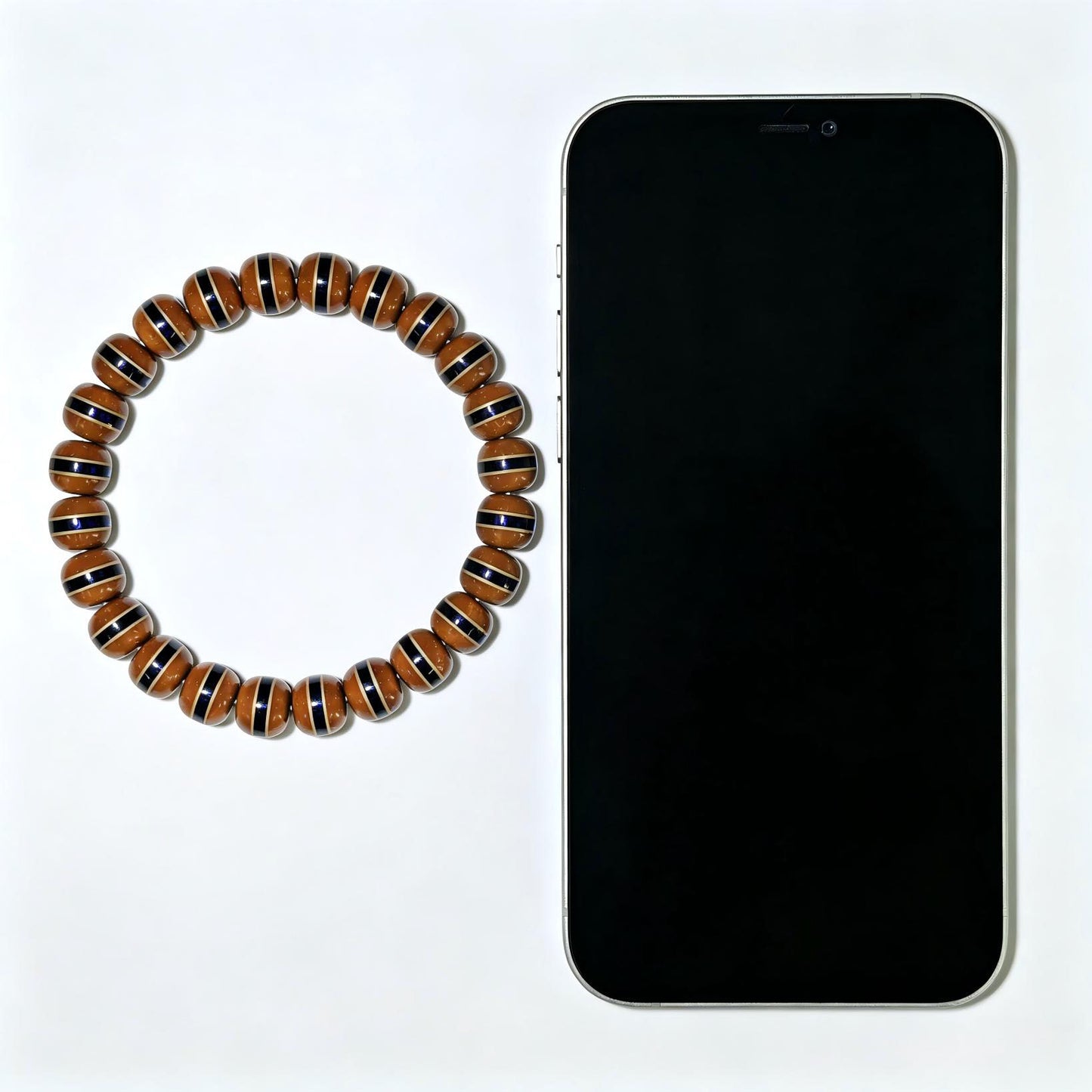 The Avant-Garde "Klein Blue" Zijinshu Choker & Prayer Strand | 10.0mm x 24-Piece Barrel Beads | ZJSSC-101H