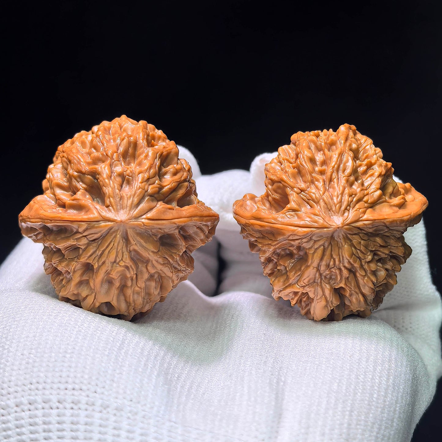 Ye Niu (Wild Bison) Scholar Walnuts Pair | 38.0mm x 39.0mm | Stock ID: YN-1405