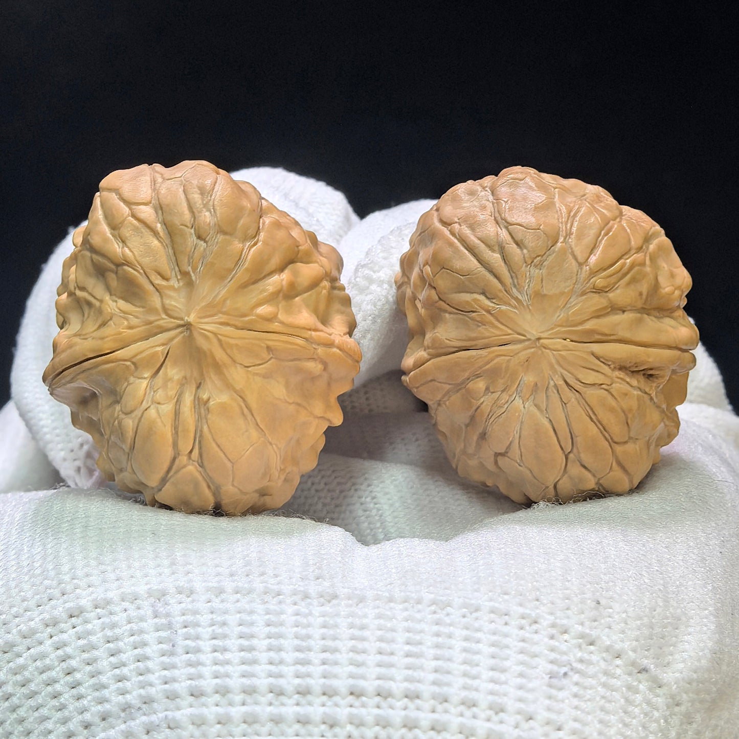 "Golden Toad Vessel" Jinchanzun JCZ-1601 Low-Profile Wenwan Walnuts Pair | 29.0mm x 34.0mm | JCZ-1601