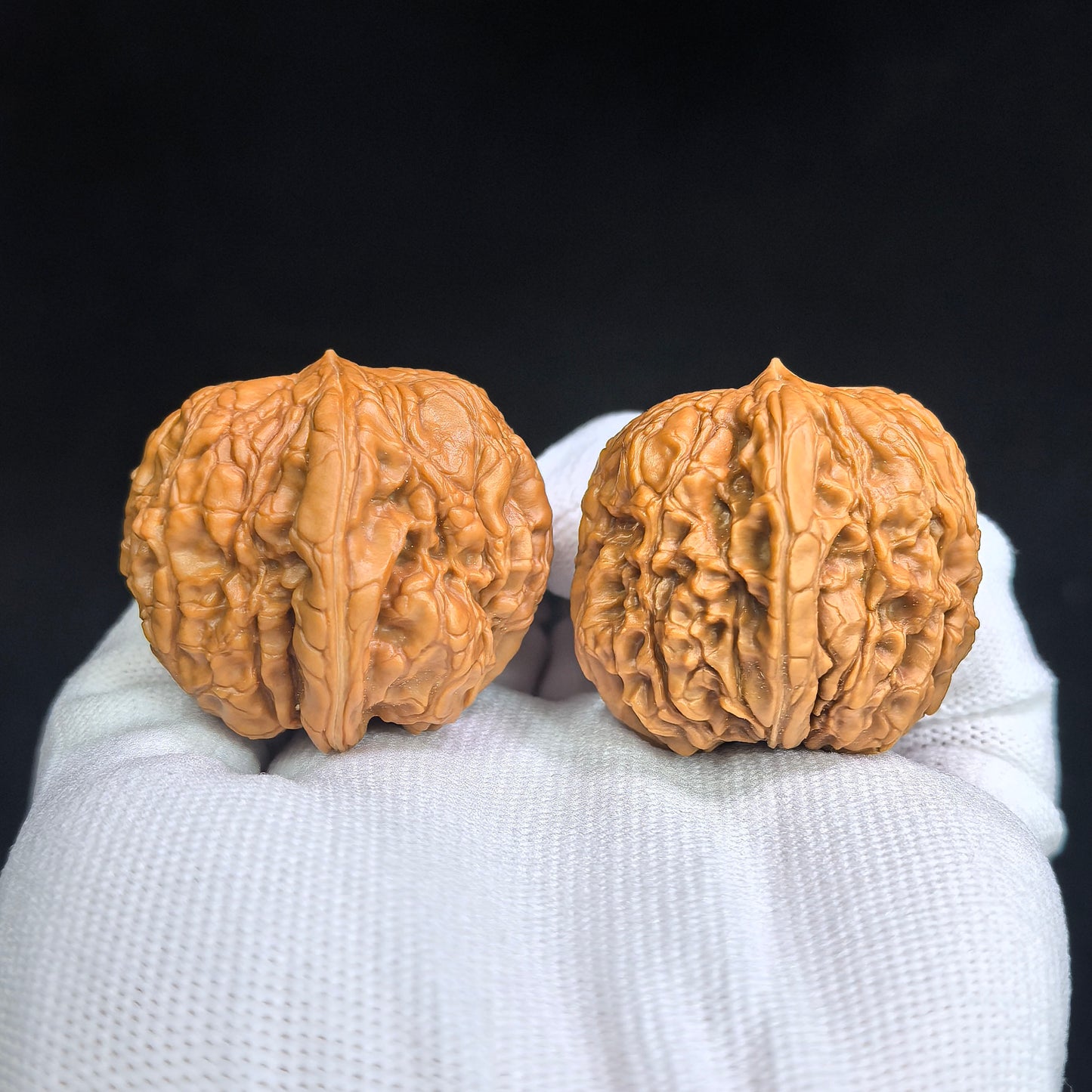 "Mountain Vulture Door Pier" (Mendun Zuo Shan Diao) Scholar Walnuts Pair | 36.0mm x 39.0mm | Deep-Belly Pocket Stance | Collector Grade Masterpiece | Stock ID: MD-SY1E5