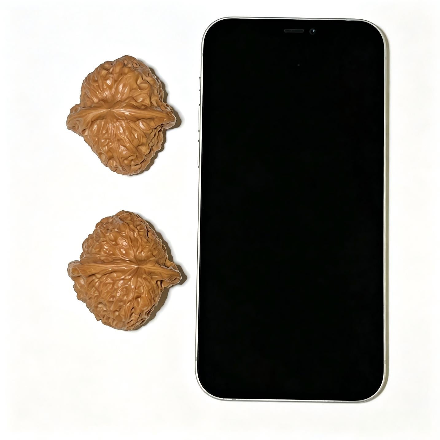 "Pumpkin Block / Stool" Nanguadun NGD-1110 Low-Profile Wenwan Walnuts Pair | 41.0mm x 44.0mm | NGD-1110