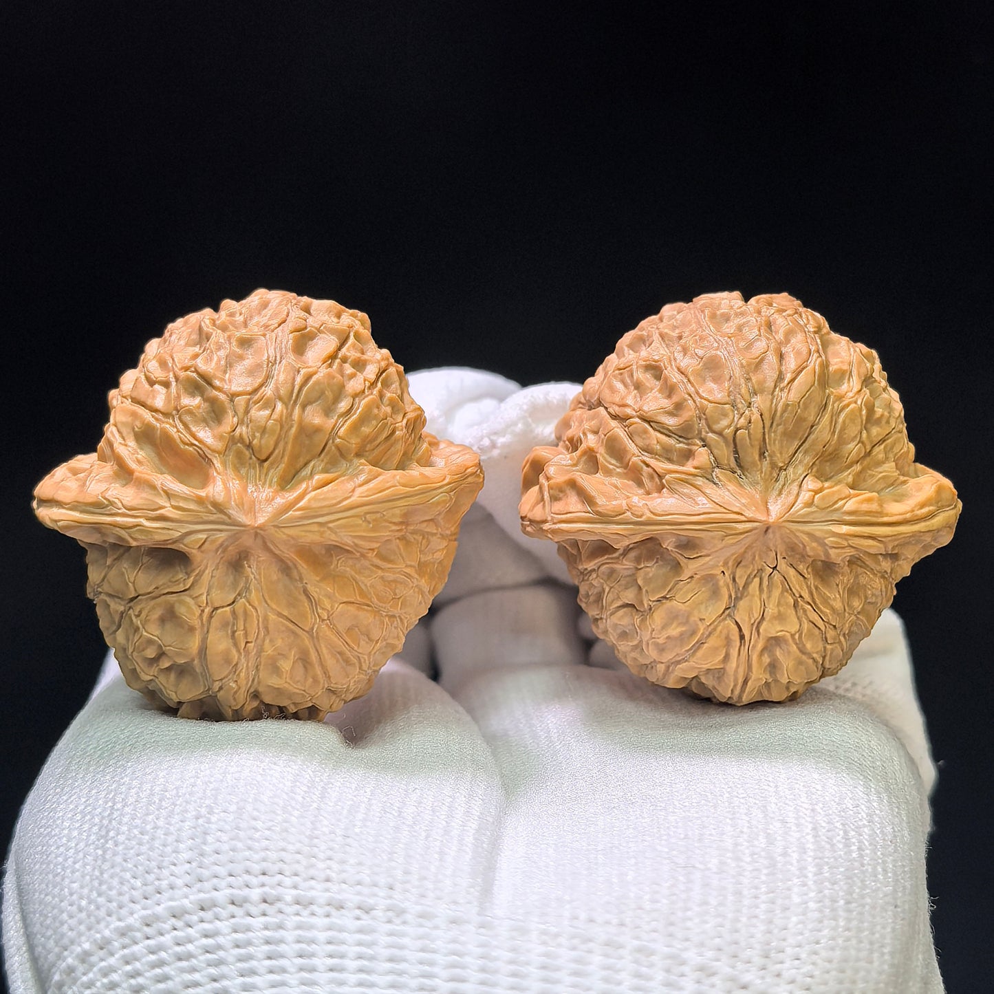 "Pumpkin Dun" Nanguadun NGD-1108 Low-Profile Wenwan Walnuts Pair | 47.0mm x 46.0mm | NGD-1108