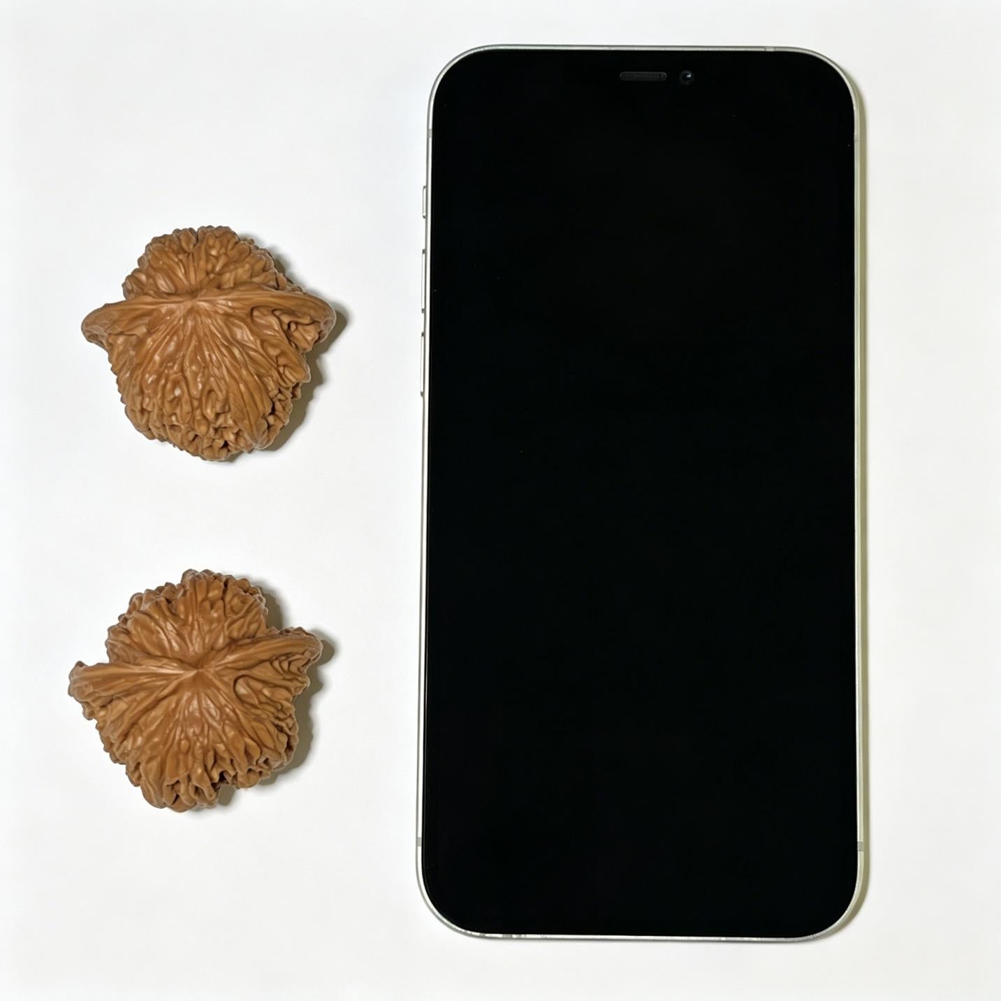"Wild Millstone" Ye Mopan Wenwan Walnuts (Pair) | 40.0mm x 36.0mm | Stock ID: MP-1115