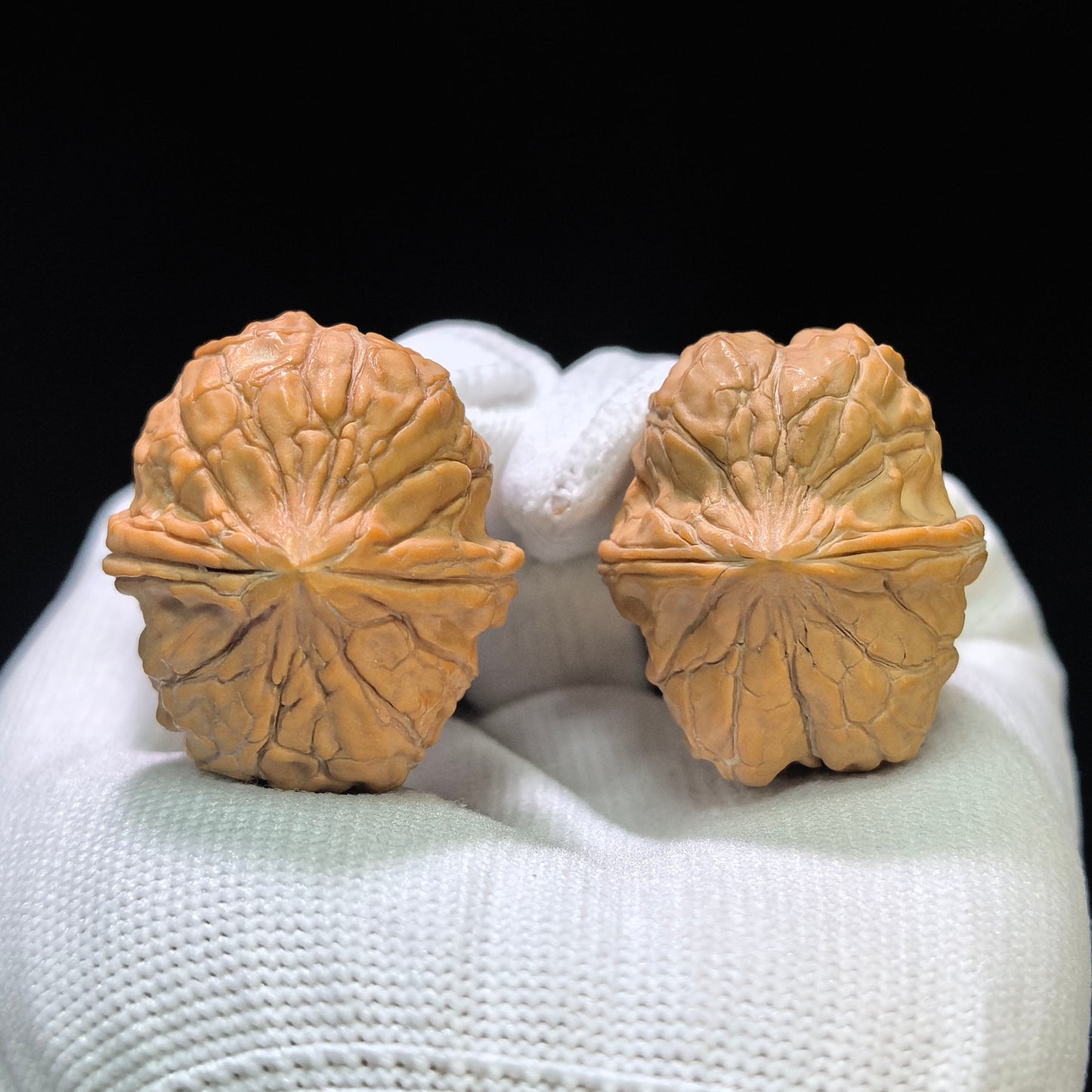 "Mini Turtle Shell Texture" Xiuzhen Gujiaowen XZGJW-1601 Pocket-Sized Wenwan Walnuts Pair | 29.0mm x 34.0mm | XZGJW-1601