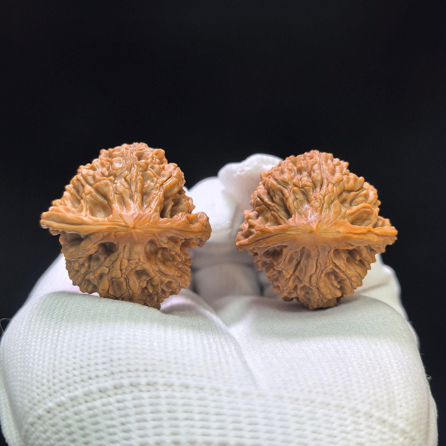 "Golden Kylin" Jinqilin Wenwan Walnuts (Pair) | 34.0mm x 35.0mm | Stock ID: JQL-1402