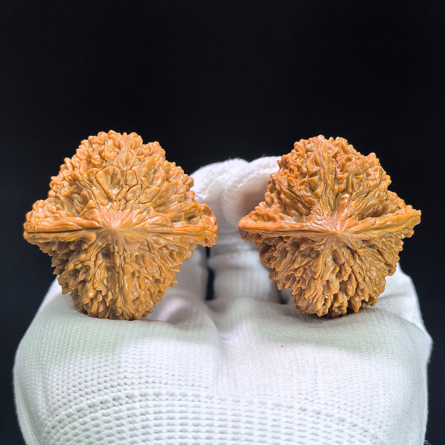 "Concave Base Peach Heart Starry Sky" Taoxin Aodi Mantianxing MTX-1406 Low-Profile Wenwan Walnuts Pair | 41.0mm x 41.0mm | MTX-1406