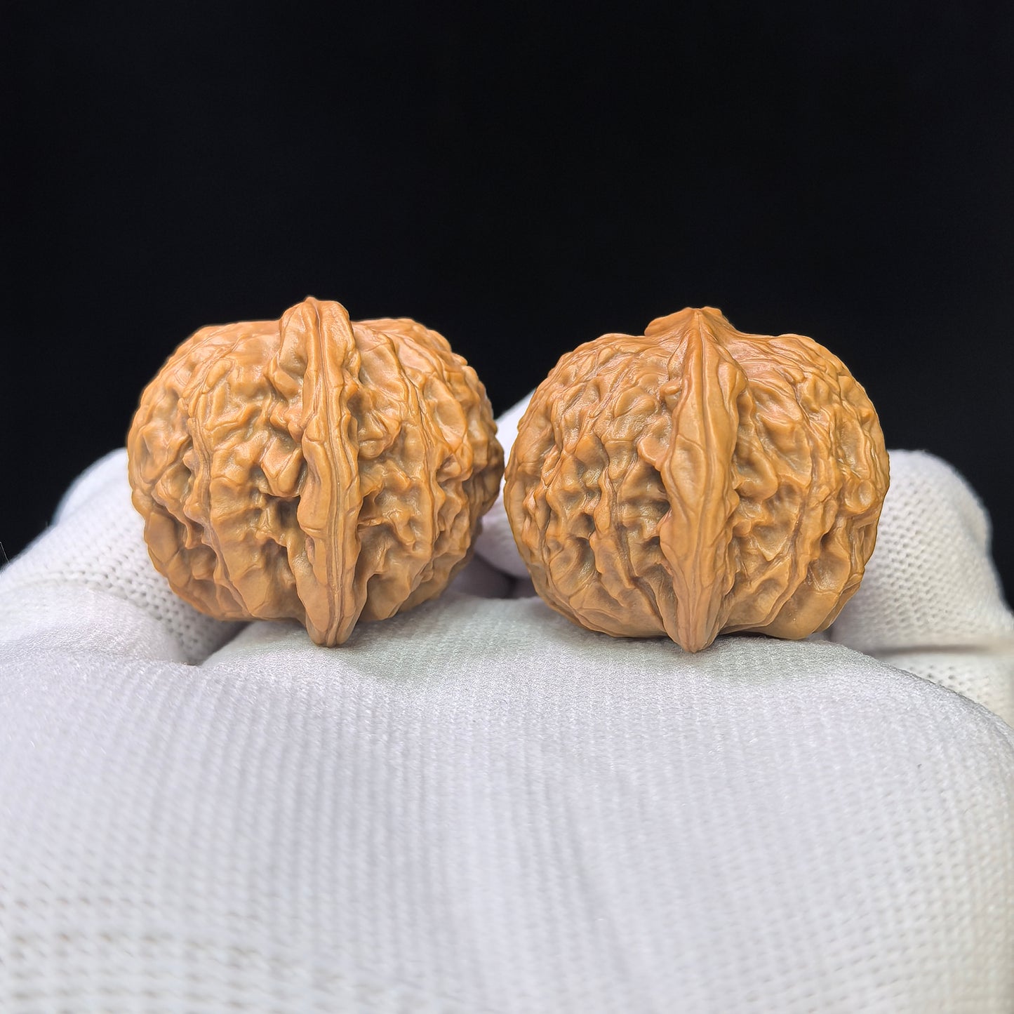 "Yearning Love" (Xiang Si) Scholar Walnuts Pair | 33.0mm x 32.0mm | Miniature Pocket Format (Shou Nian) | Stock ID: XS-SY1C2