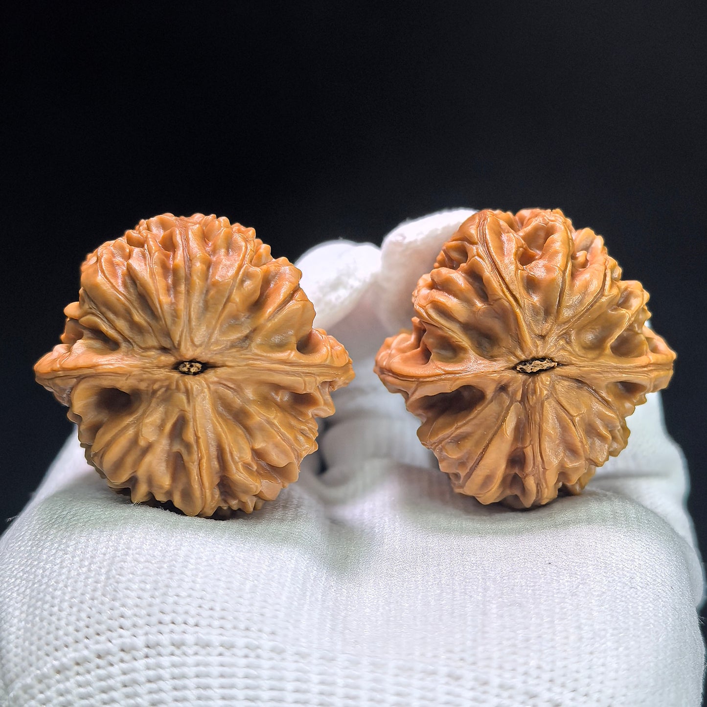 "Beijing Chicken Heart" Beijing Jixin BJJX-1402 Low-Profile Wenwan Walnuts Pair | 38.0mm x 38.0mm | BJJX-1402