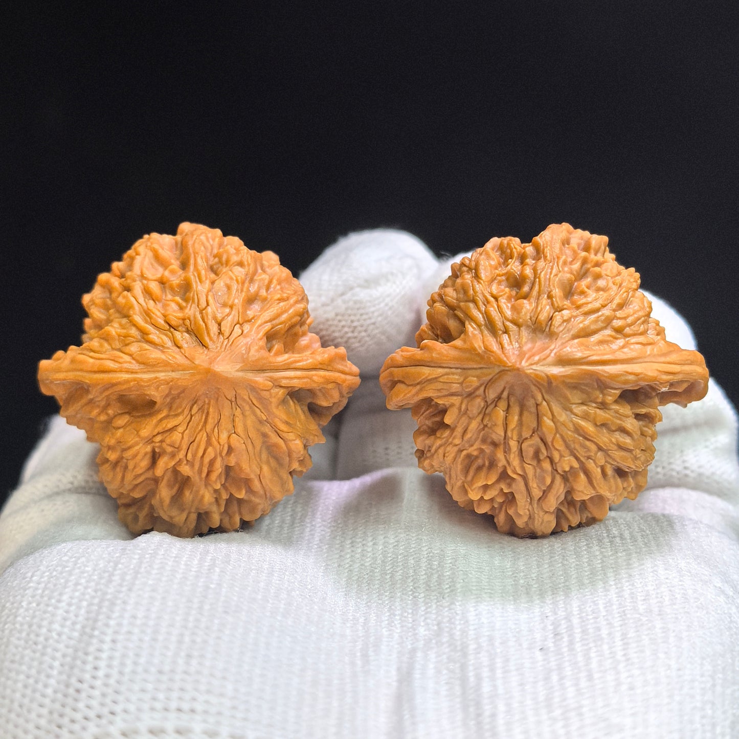 "Taihang Coarse Vein" Taihang Cujin DXCJ-17A4C Low-Profile Wenwan Walnuts Pair | 39.0mm x 39.0mm | DXCJ-17A4C