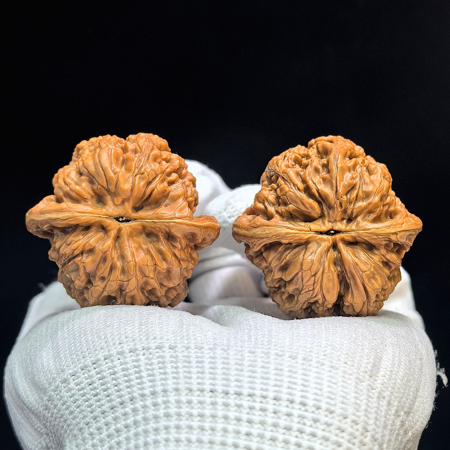 "North China General Shoulder" Huabei Jiangjun Bang Wenwan Walnuts (Pair) | 39.0mm x 40.0mm | Stock ID: HBJJB-1502C