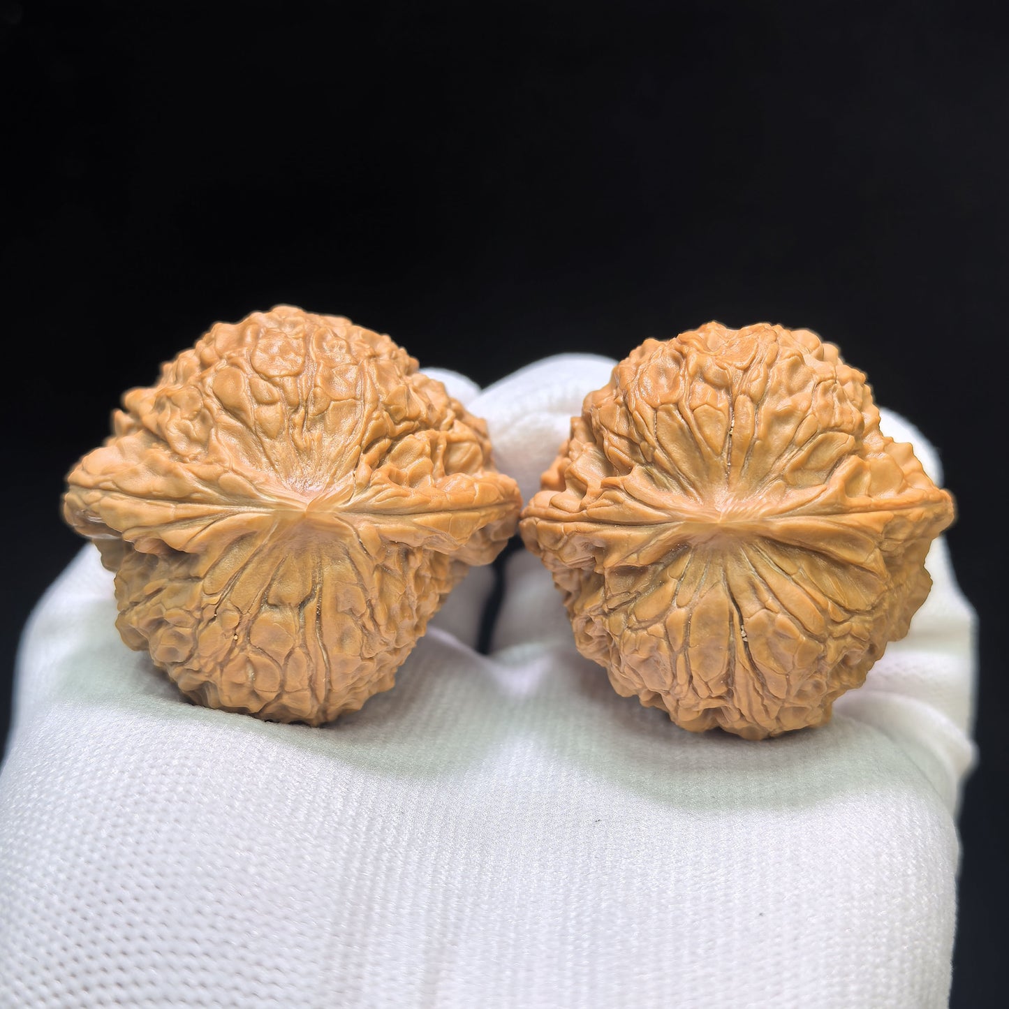 "Triangle Grand Reunion" Sanjiao Da Tuan Yuan Wenwan Walnuts (Pair) | 45.0mm x 42.0mm | Stock ID: TY-1503C