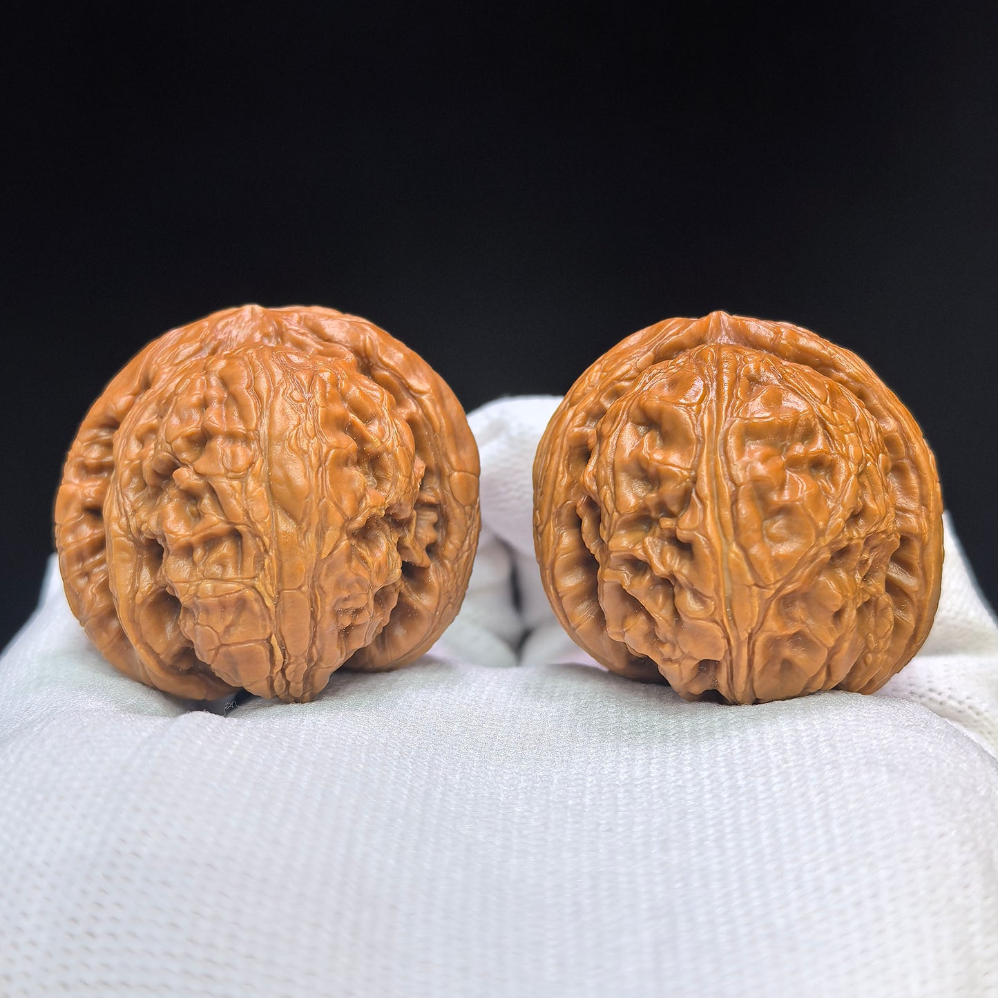 "Pinggu Sycee Turtle-Back Buddha Belly" Pinggu Yuanbao Guibei Fodu Wenwan Walnuts Pair | 38.0mm x 40.0mm | PGYBFD-C238E