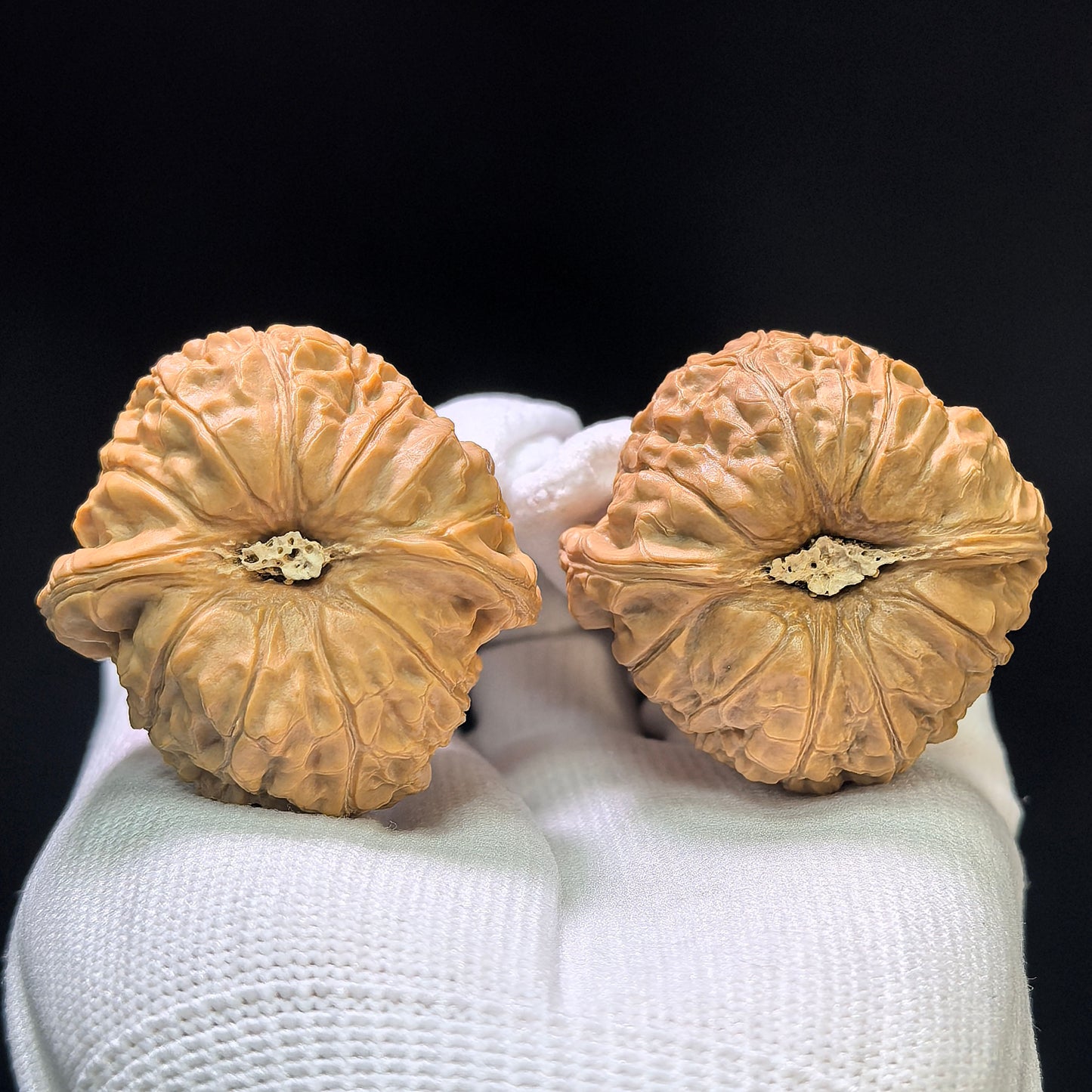 "Pumpkin Dun" Nanguadun NGD-1108 Low-Profile Wenwan Walnuts Pair | 47.0mm x 46.0mm | NGD-1108