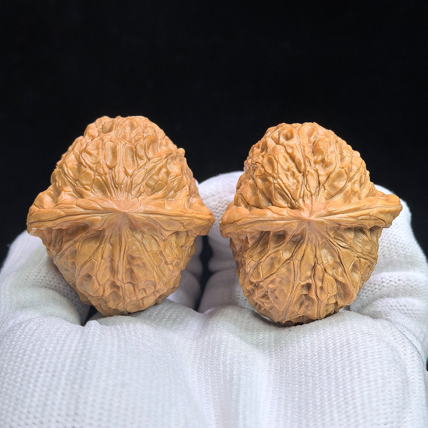 "Pumpkin Dun" Nanguadun NGD-17C7C Low-Profile Wenwan Walnuts Pair | 39.0mm x 43.0mm | NGD-17C7C