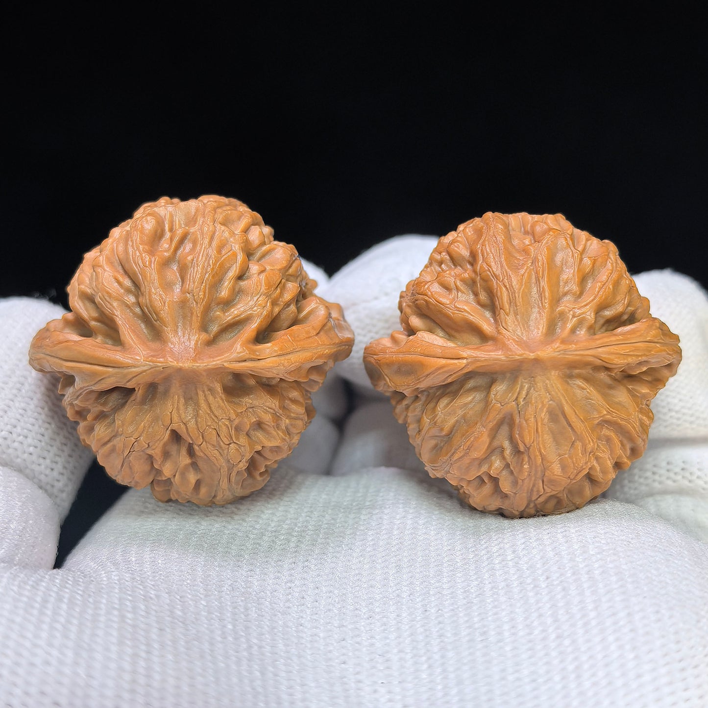 "Peach-Heart Palace Lantern" Taoxin Gongdeng Pocket Low-Profile Wenwan Walnuts Pair | 35.0mm x 35.0mm | GD-SY1B10