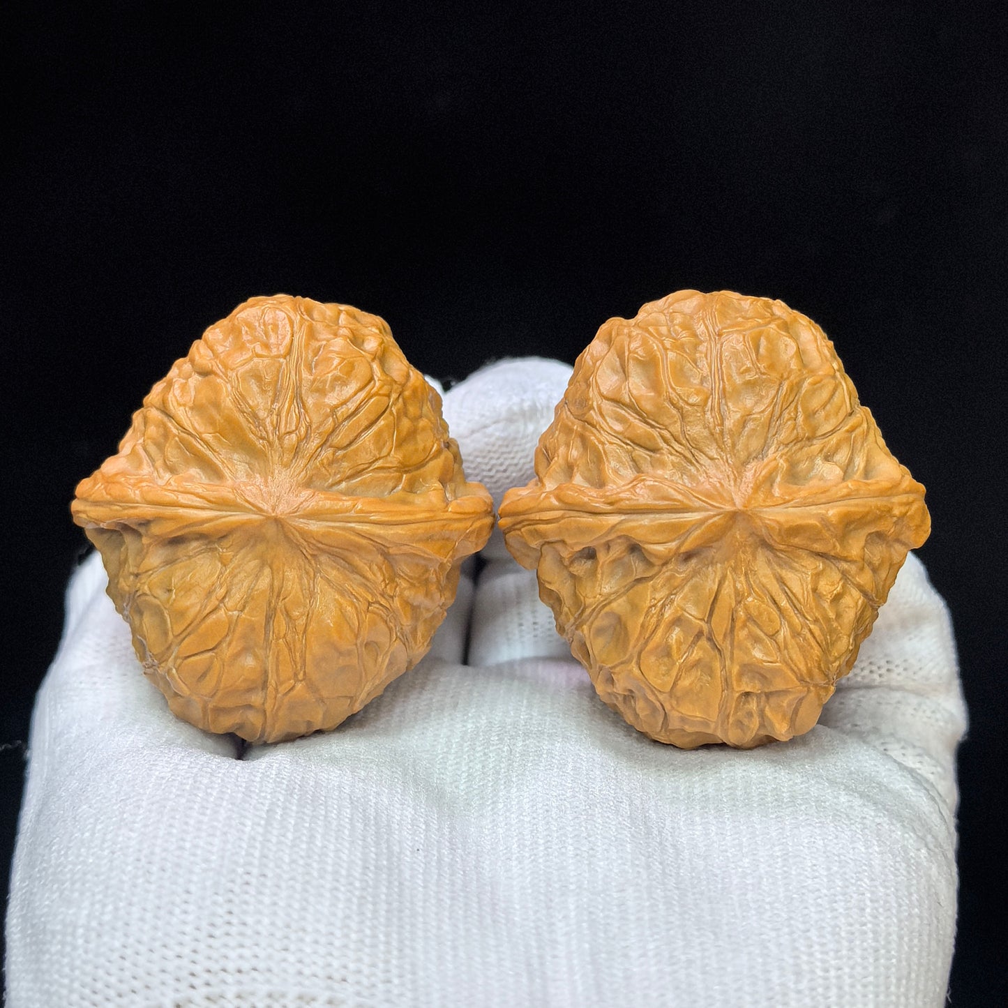 "Flat Pumpkin Dun" Bingxing Nanguadun BJNGD-SY1F4 Low-Profile Wenwan Walnuts Pair | 48.0mm x 44.0mm | BJNGD-SY1F4