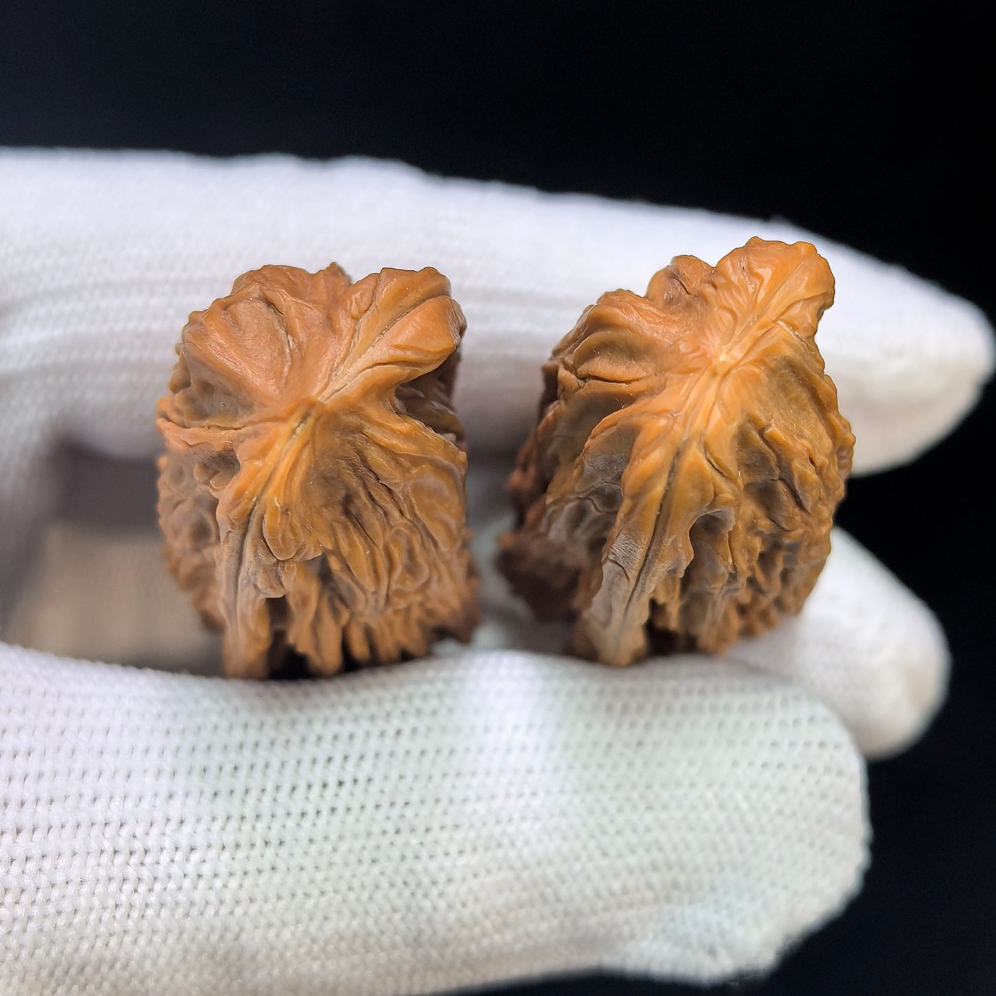 "Gold Bar" Jintiao Pocket Spinner Wenwan Walnuts Pair | 22.0mm x 22.0mm | JT-C239E