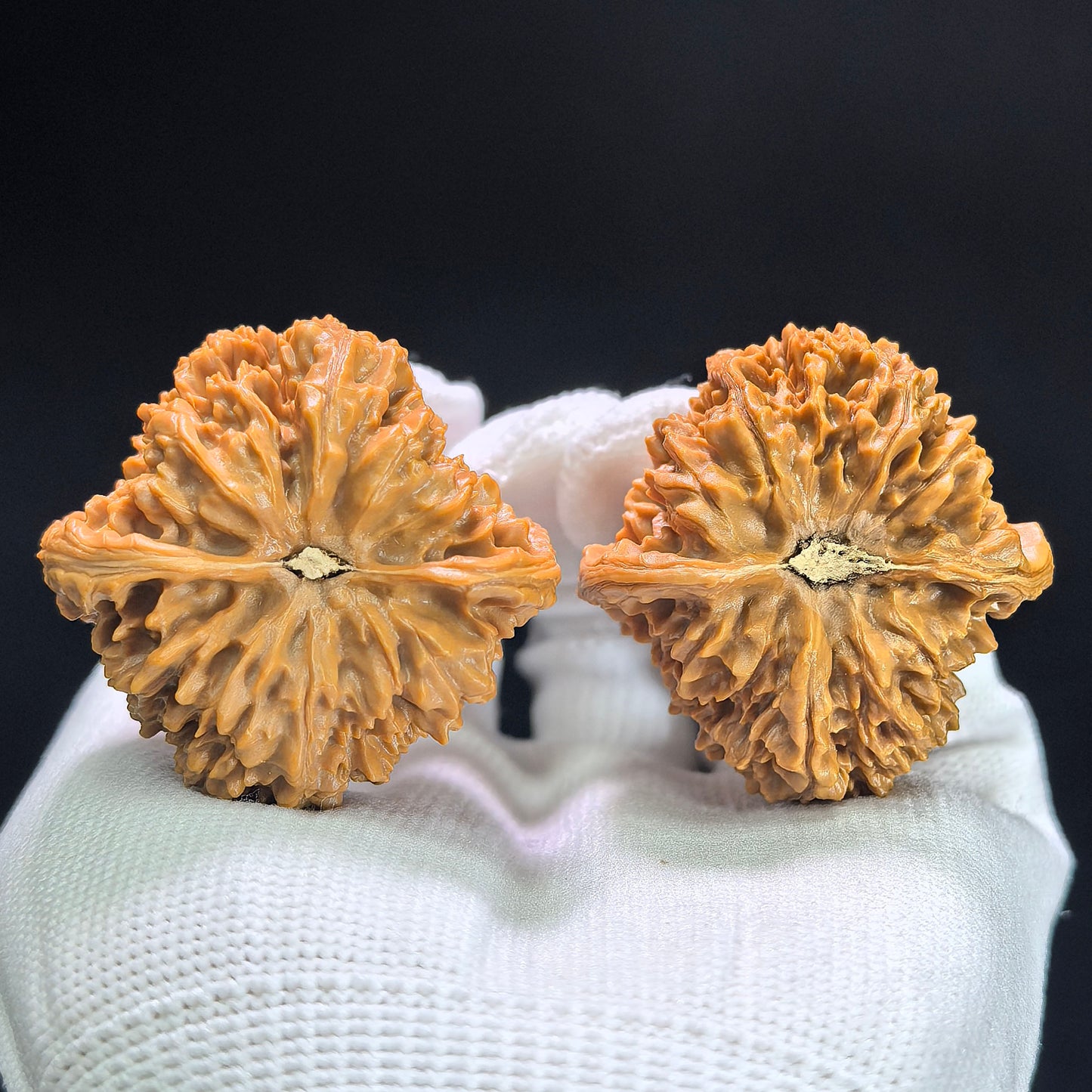 "Concave Base Peach Heart Starry Sky" Taoxin Aodi Mantianxing MTX-1406 Low-Profile Wenwan Walnuts Pair | 41.0mm x 41.0mm | MTX-1406