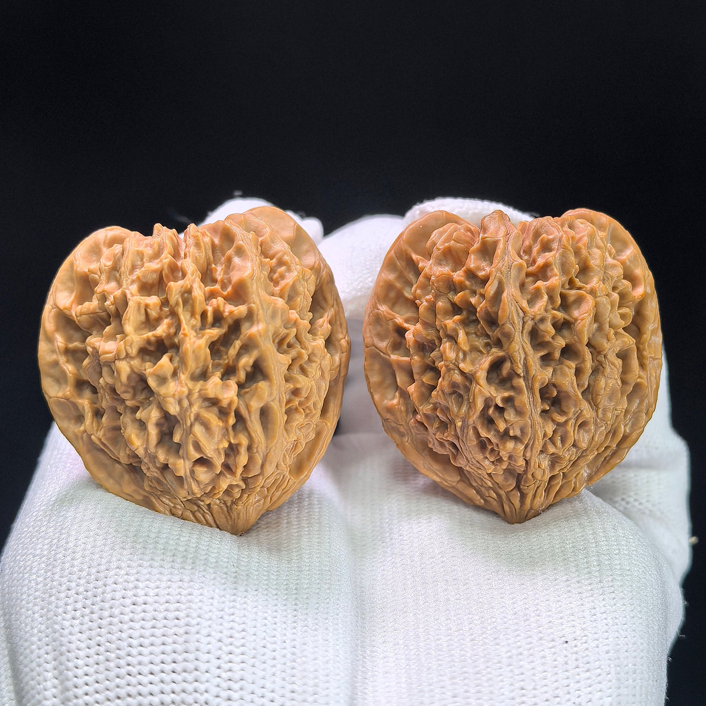 "Concave Base Peach Heart Starry Sky" Taoxin Aodi Mantianxing MTX-1407 Low-Profile Wenwan Walnuts Pair | 40.0mm x 37.0mm | MTX-1407