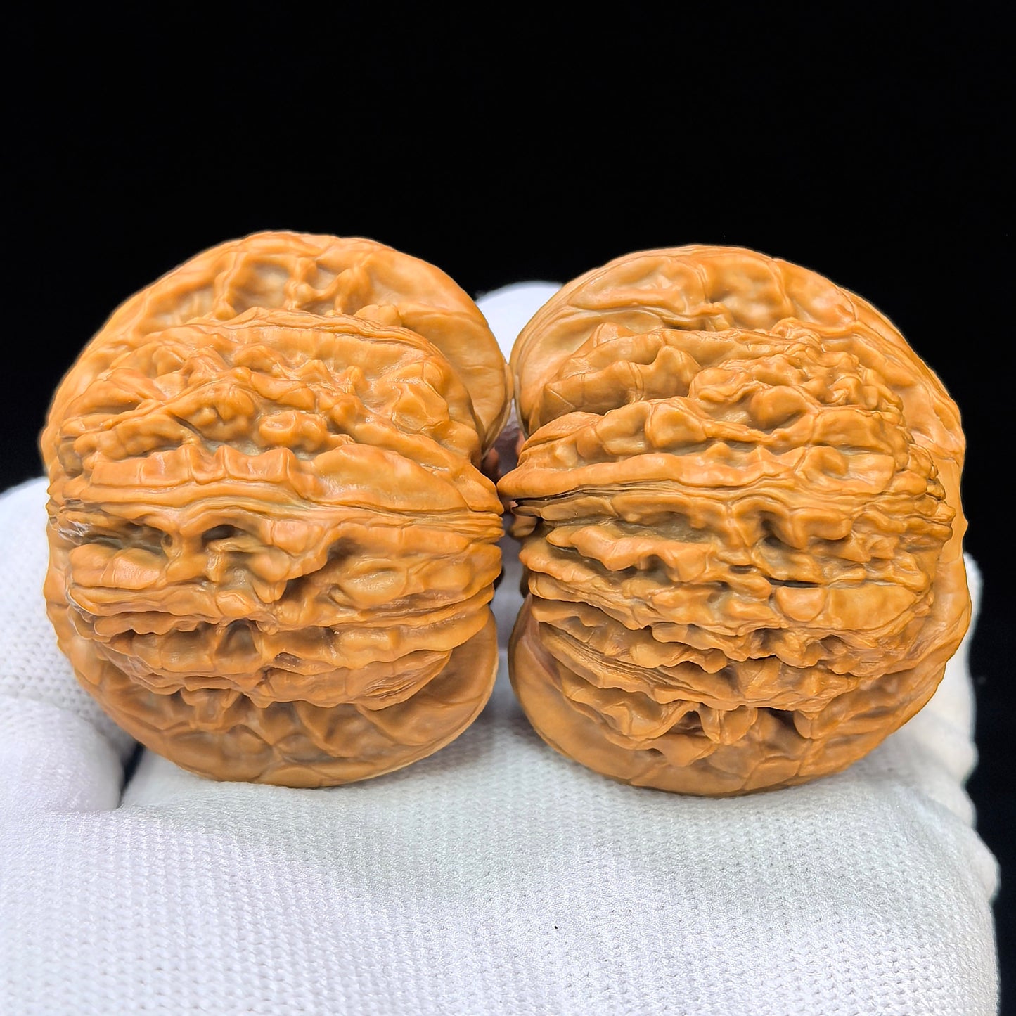 "Four-Tower Lionhead" Sizuelou Lionhead SZL-SY1C5 Low-Profile Wenwan Walnuts Pair | 47.0mm x 44.0mm | SZL-SY1C5