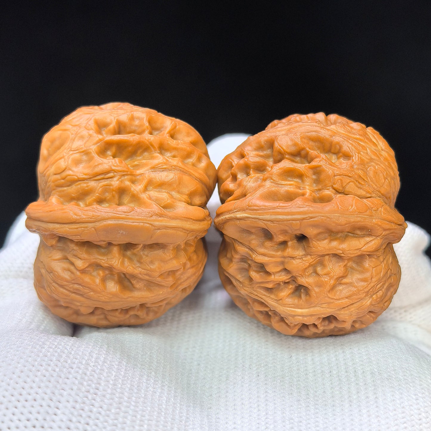 "Pinggu Ingot" Pinggu Yuanbao PGYB-1501C Low-Profile Wenwan Walnuts Pair | 37.0mm x 40.0mm | PGYB-1501C