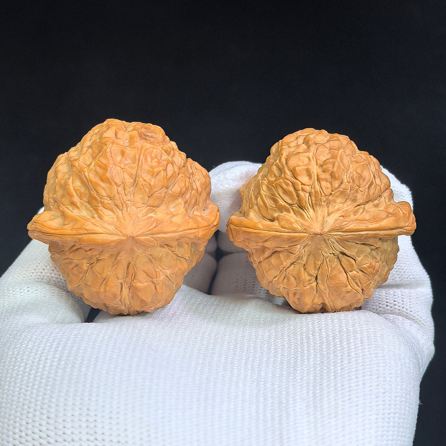 "Inlaid Dragon Head Pumpkin Pier" (Nanguadun Xiangqian Longshou) Scholar Walnuts Pair | 42.0mm x 41.0mm Near-Isometric Low Profile | S-Grade Artisan Masterpiece | Stock ID: NGDXQ-SY1I7