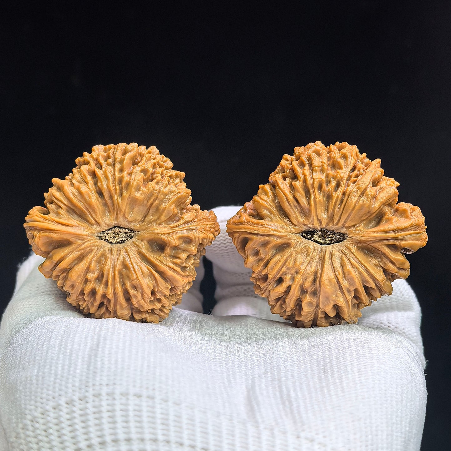 "Concave Base Peach Heart Nanjiangshi" Aodi Taoxin Nanjiangshi BDTXNJS-17B8C Low-Profile Wenwan Walnuts Pair | 46.0mm x 43.0mm | BDTXNJS-17B8C