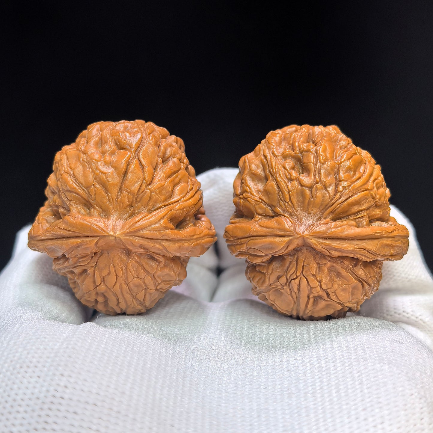 "Pinggu Sycee Turtle-Back Buddha Belly" Pinggu Yuanbao Guibei Fodu Wenwan Walnuts Pair | 38.0mm x 40.0mm | PGYBFD-C238E