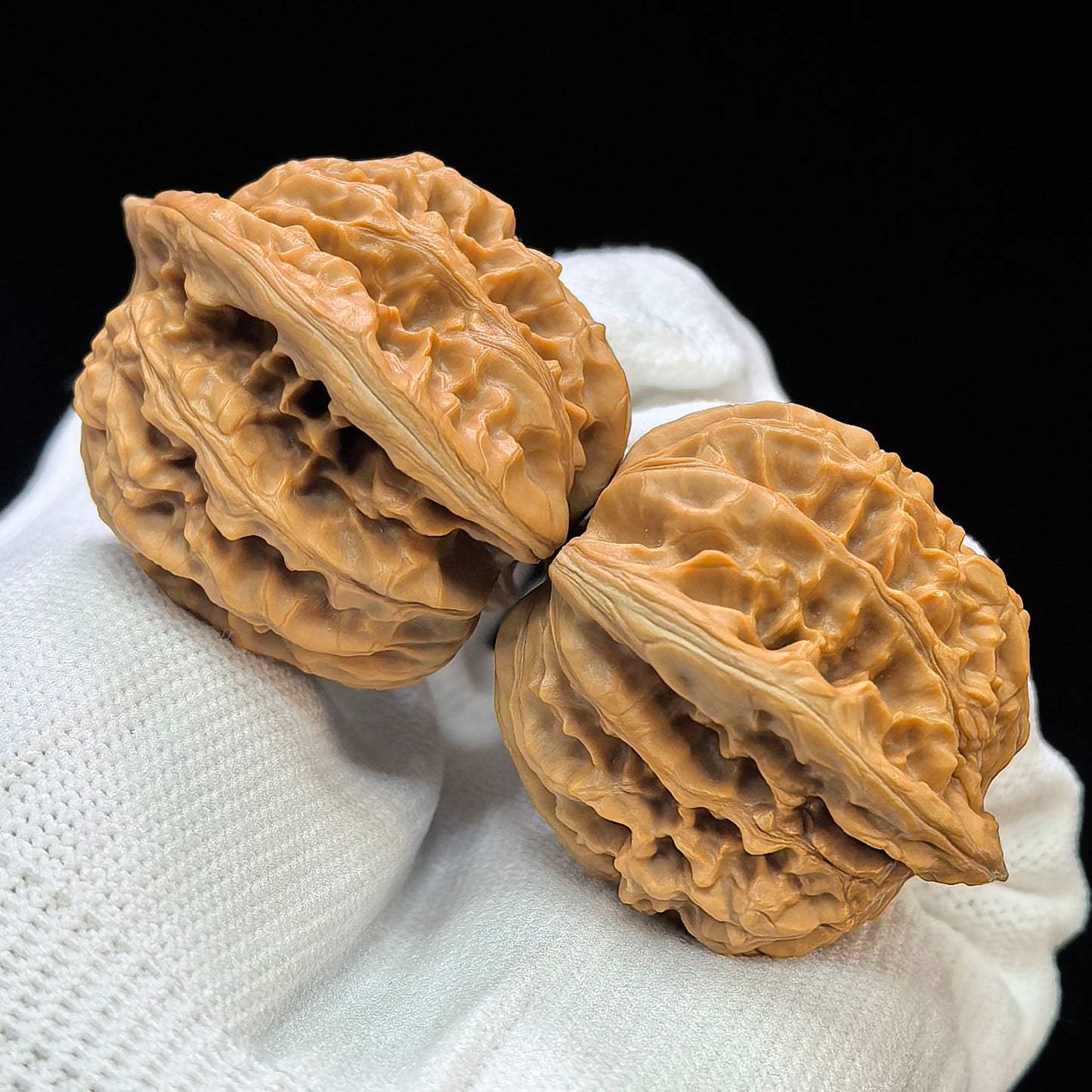 "Triangular Peach Heart Xiayunling" Sanjiao Taoxin Xiayunling XYL-1506C Low-Profile Wenwan Walnuts Pair | 37.0mm x 34.0mm | XYL-1506C