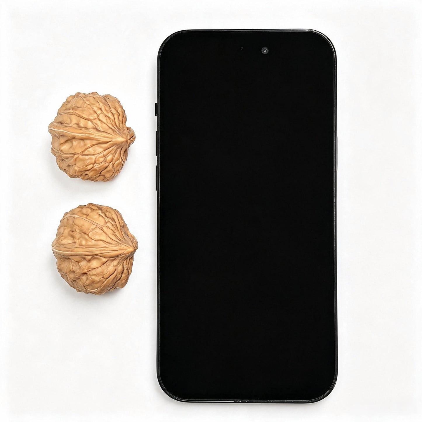 "Twin-Fruit Half-Wall Turtle Shell Grain" Guijiawen Tongguo Banbi Kucha GJW-SY1A0 Classic Wenwan Walnuts Pair | 31.0mm x 34.0mm | GJW-SY1A0