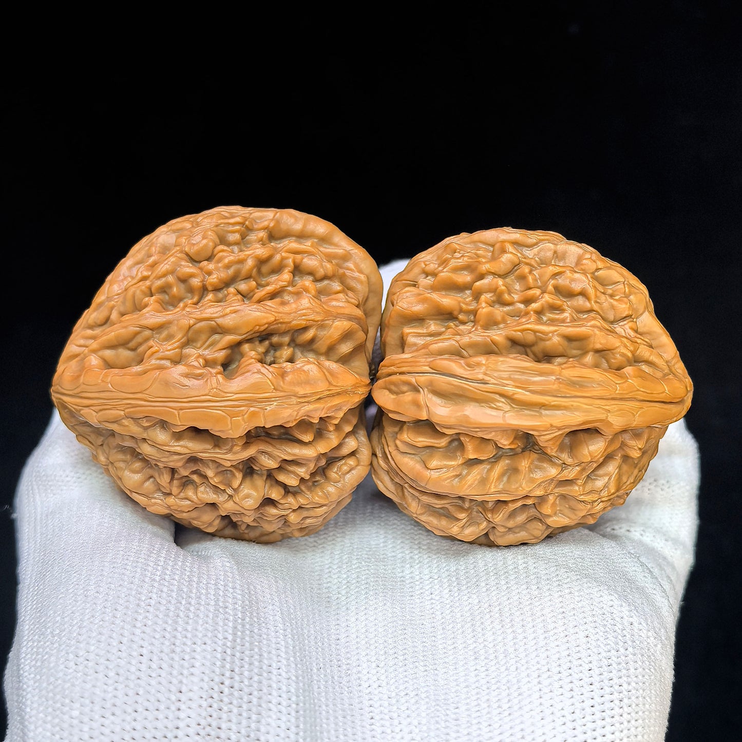 "Jixian Tiger Head King" Jixian Hutouwang JSHTW-SY1F1 Low-Profile Wenwan Walnuts Pair | 43.0mm x 45.0mm | JSHTW-SY1F1