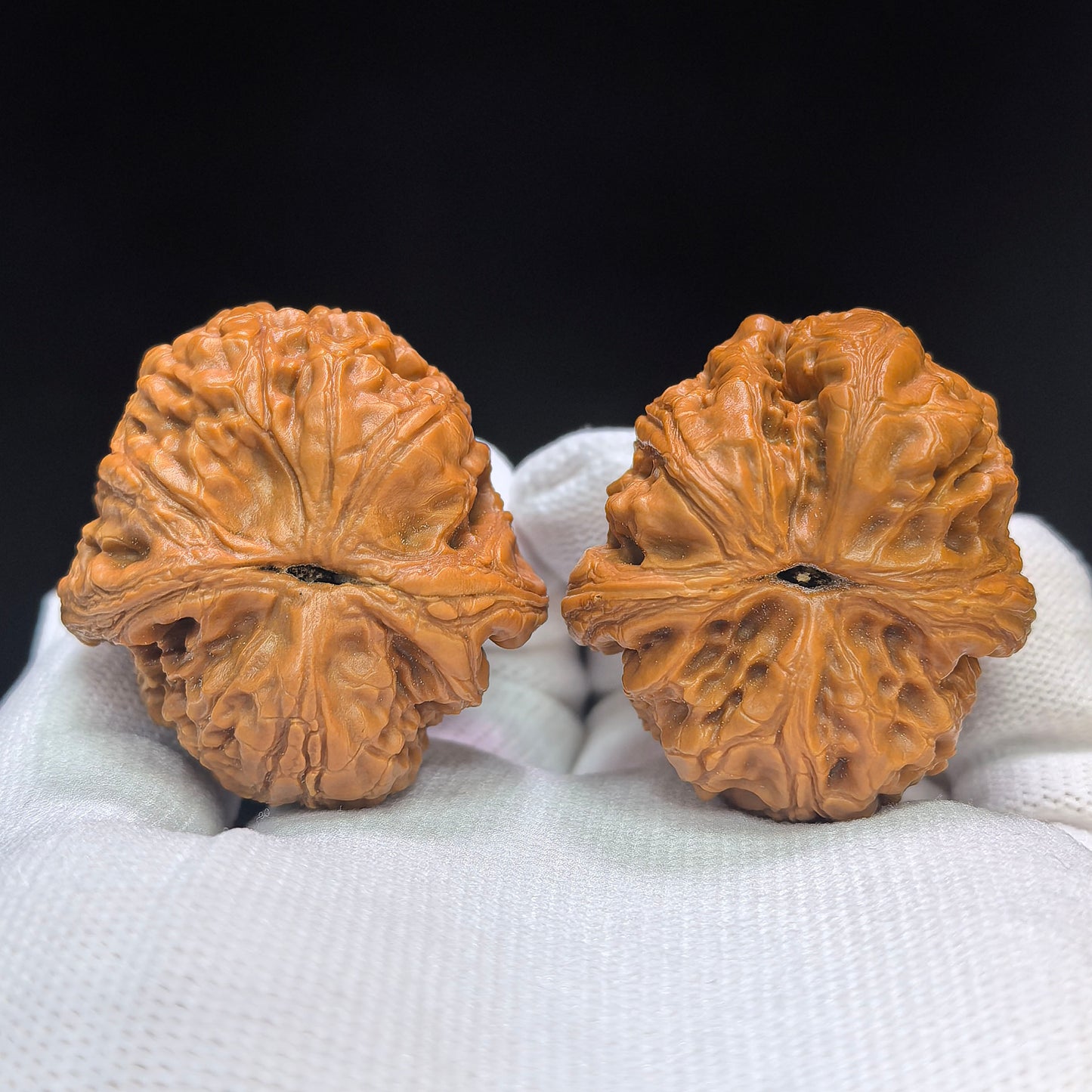 "Pinggu Sycee Turtle-Back Buddha Belly" Pinggu Yuanbao Guibei Fodu Wenwan Walnuts Pair | 38.0mm x 40.0mm | PGYBFD-C238E