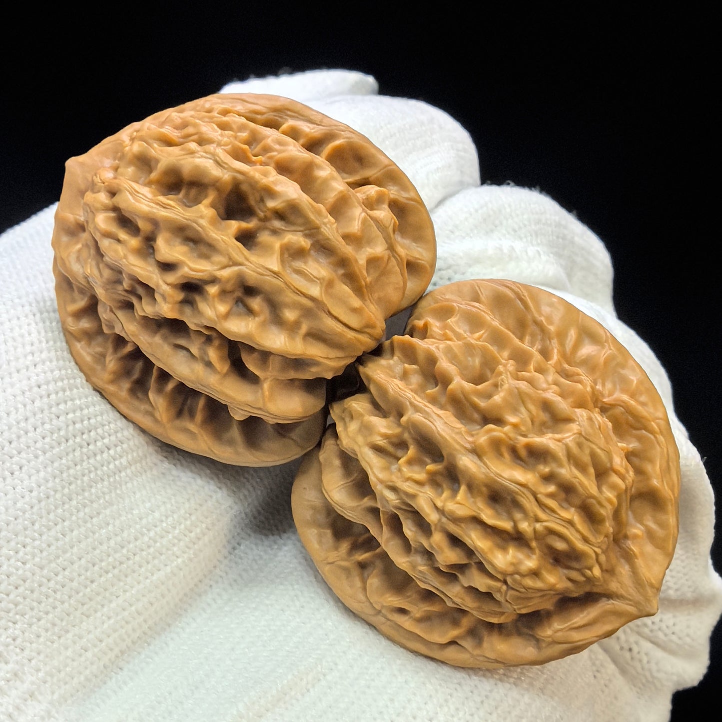 "Triangular Peach Heart Xiayunling" Sanjiao Taoxin Xiayunling XYL-1506C Low-Profile Wenwan Walnuts Pair | 37.0mm x 34.0mm | XYL-1506C