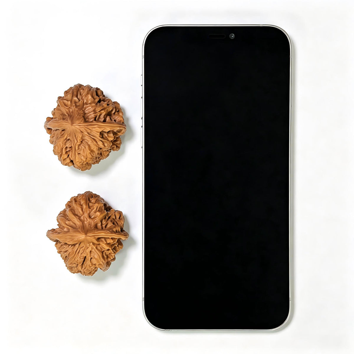 Triangular Peach-Heart “Wild Buffalo” Wenwan Walnut Pair | 38.0mm x 40.0mm | SJTXBD-17F5