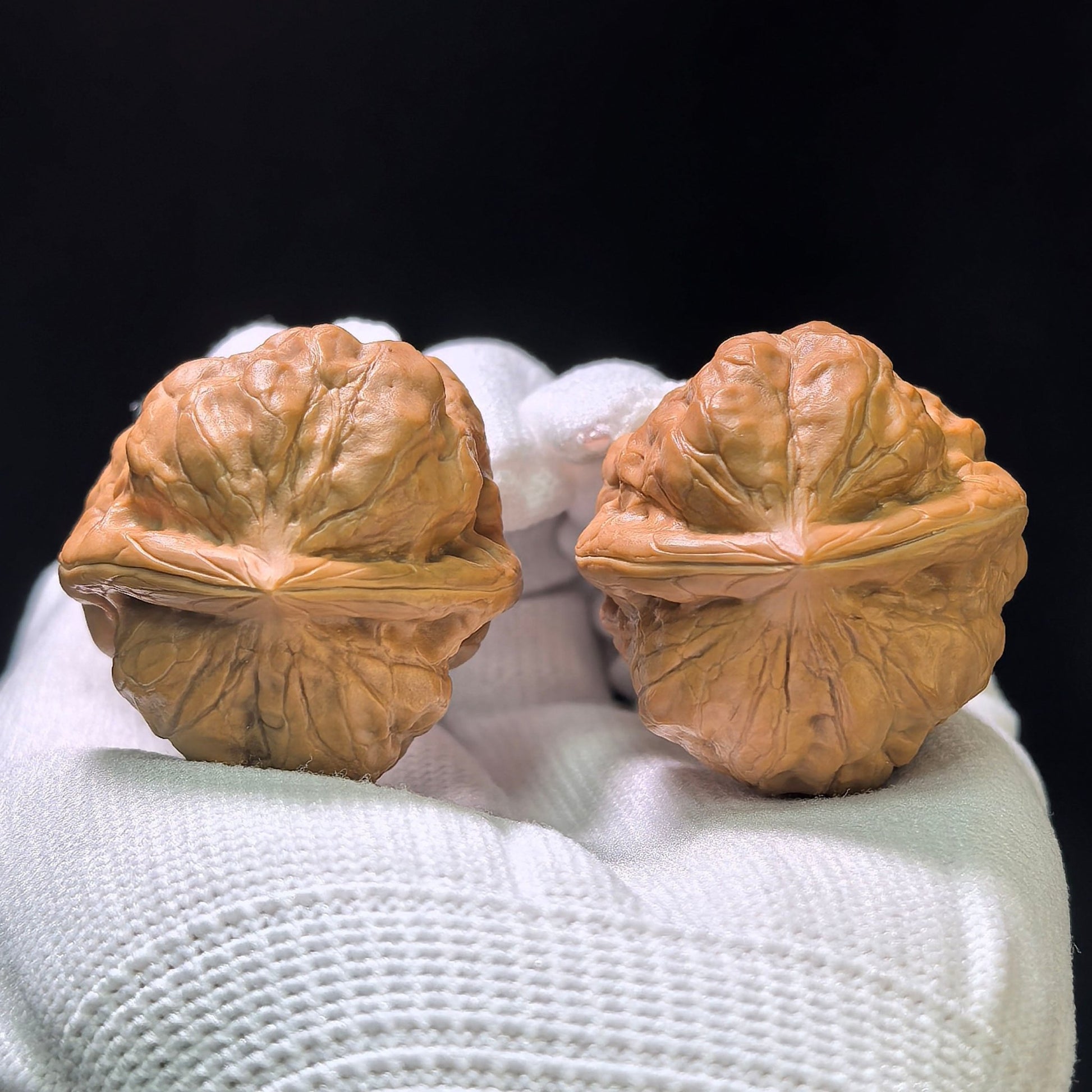 "Ancient Toad" (Gu Chan) Scholar Walnuts Pair | 36.0mm x 39.0mm | Deep-Belly Pocket Format | Stock ID: GC-1102 - ThePatinaProject