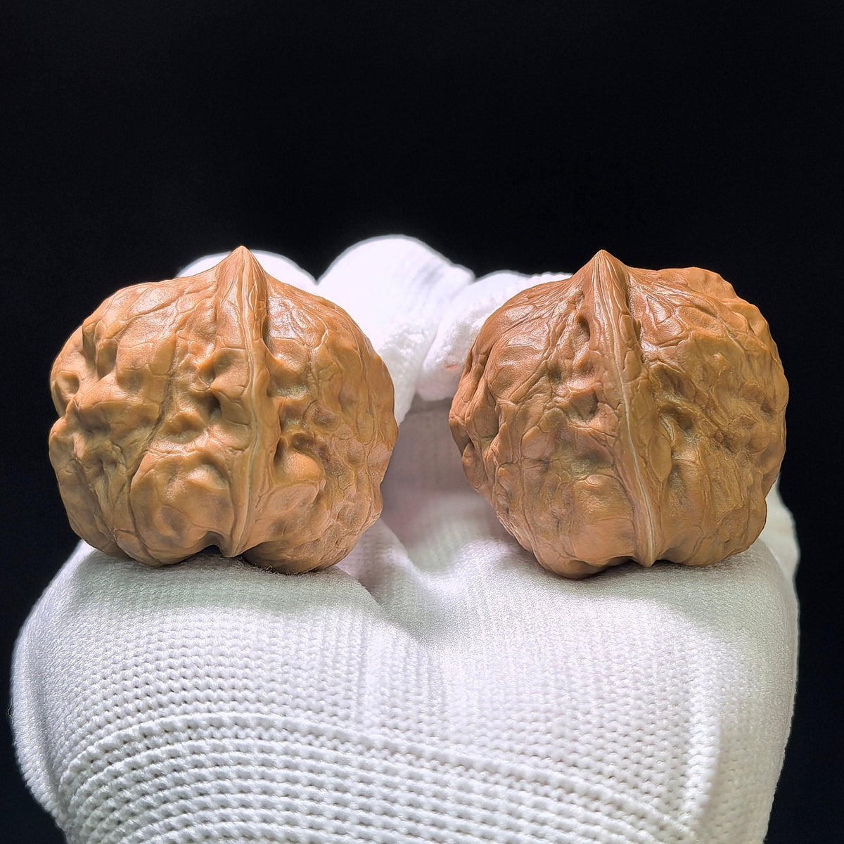 "Ancient Toad" (Gu Chan) Scholar Walnuts Pair | 36.0mm x 39.0mm | Deep-Belly Pocket Format | Stock ID: GC-1102 - ThePatinaProject